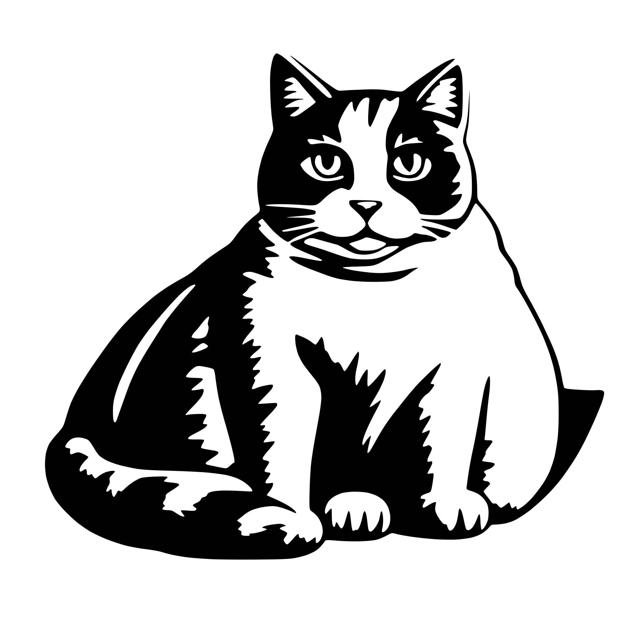AI-generated SVG of a cat fat