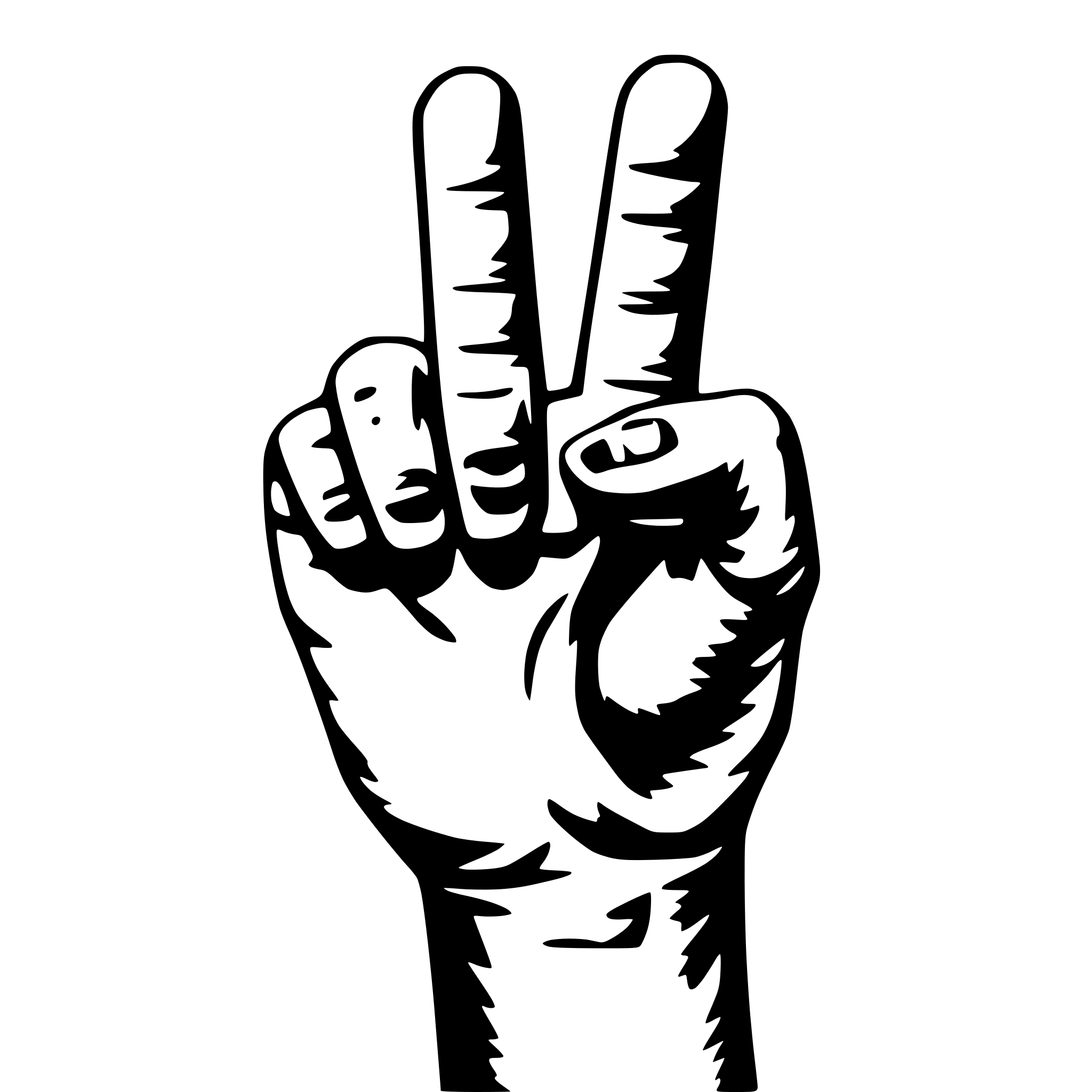 AI-generated SVG of a slib someone the middle finger