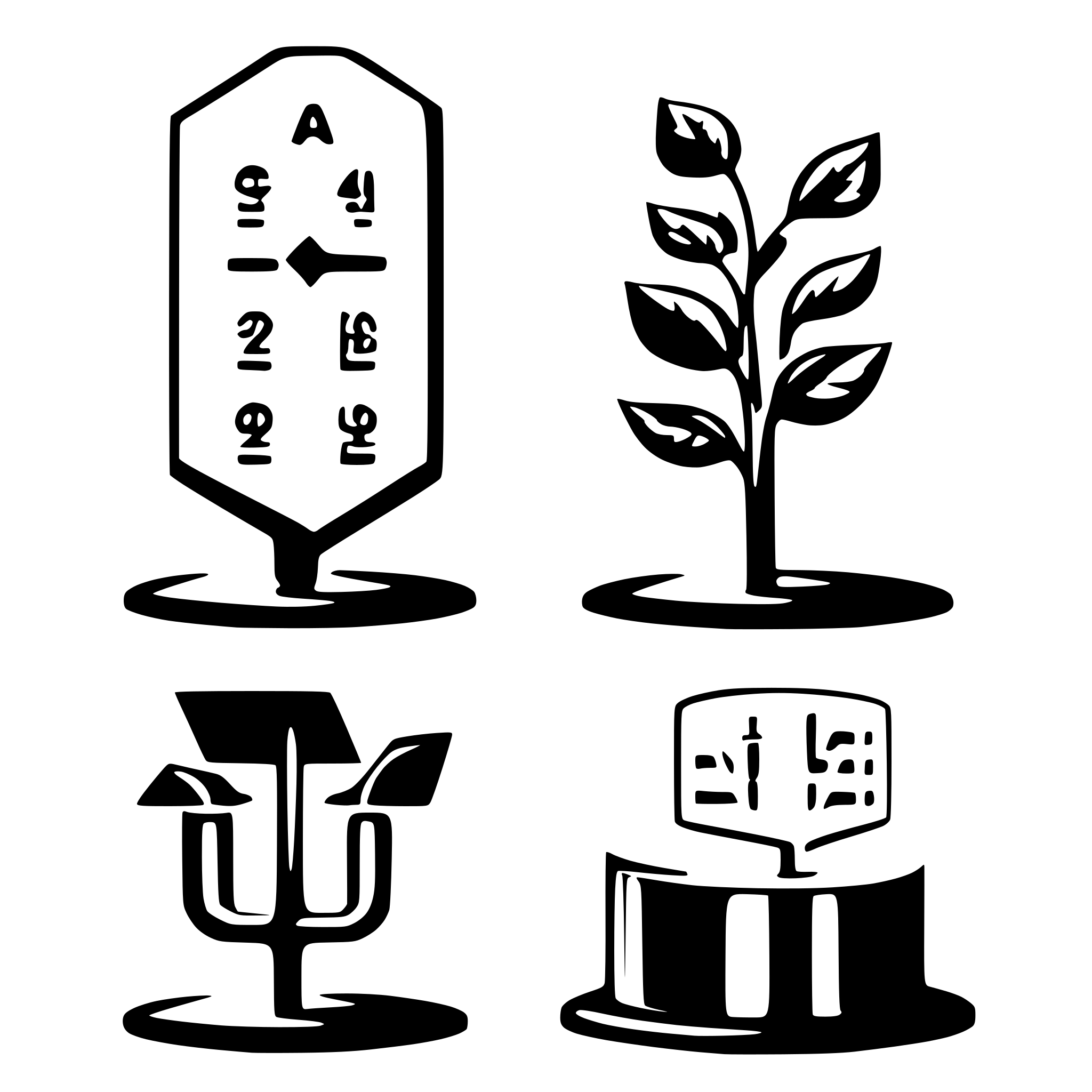 AI-generated SVG of a 4 Alternatives Multiple Choice Quizz
