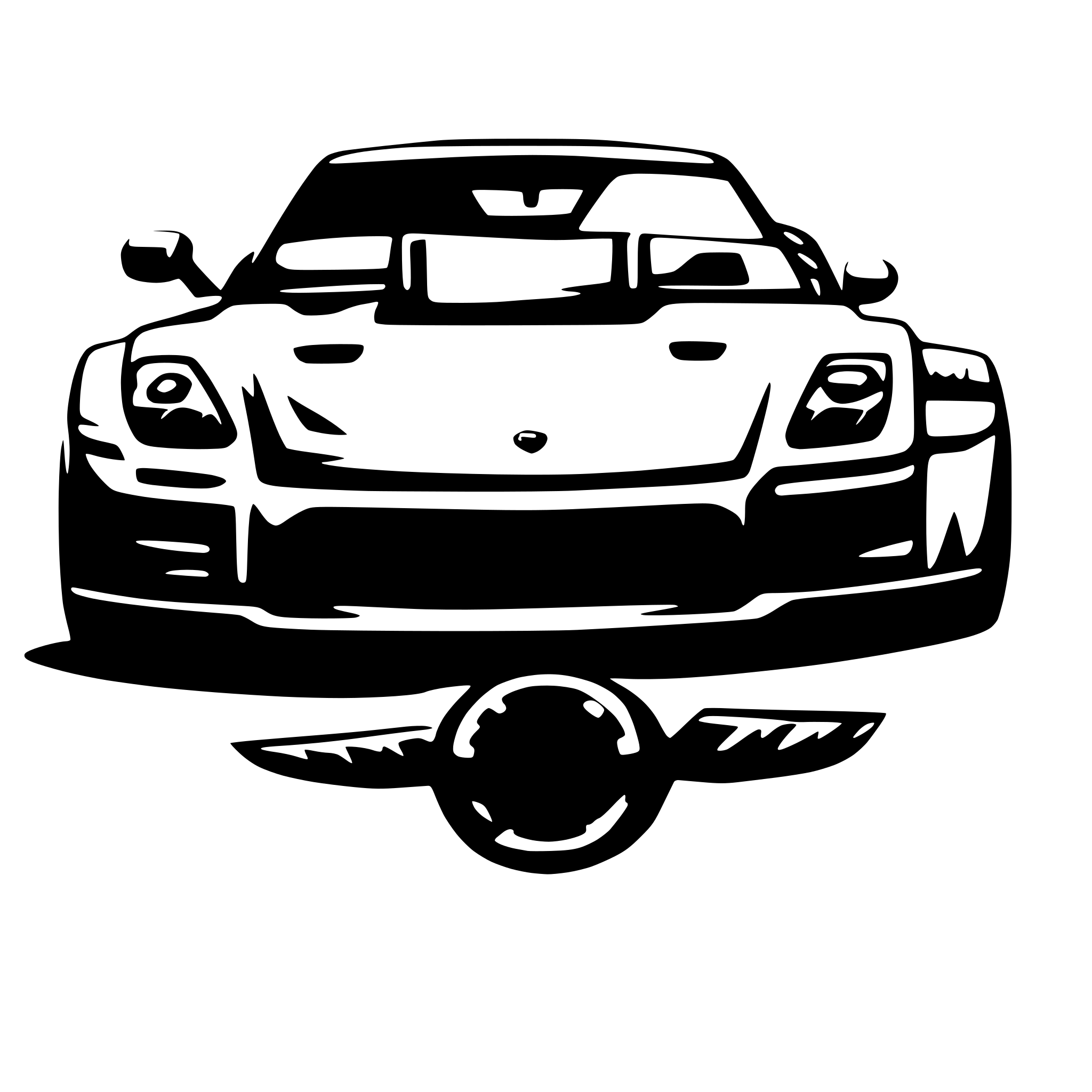 AI-generated SVG of a front view 2009 GTR Sky-line