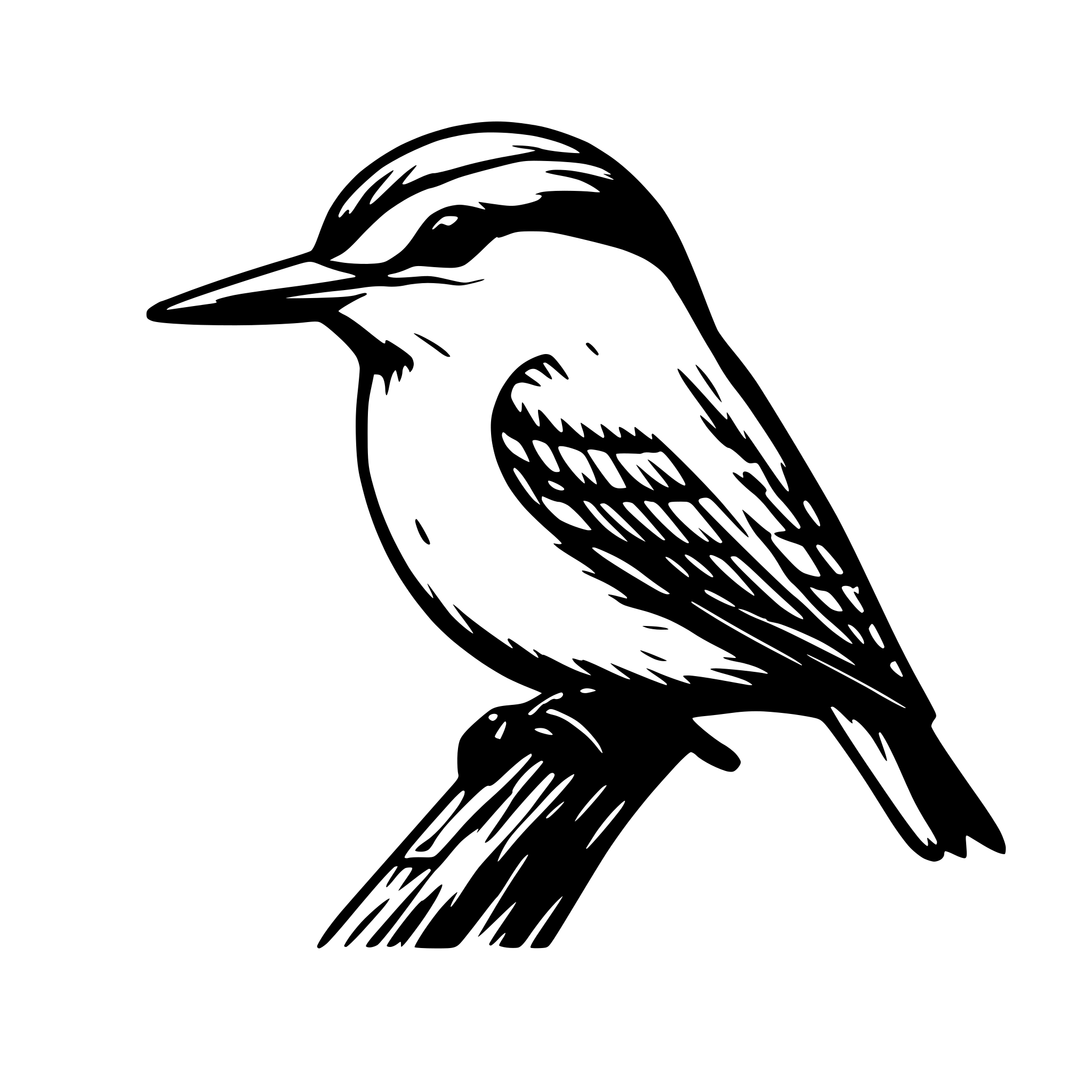 AI-generated SVG of 'stylized nuthatch'