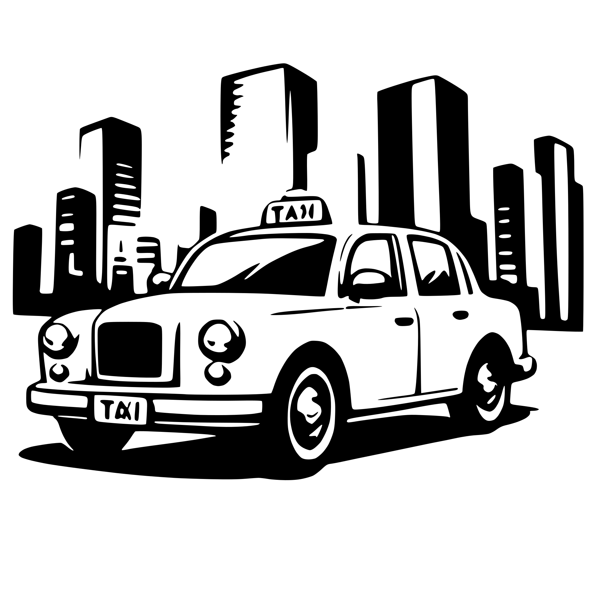 AI-generated SVG of a taxi