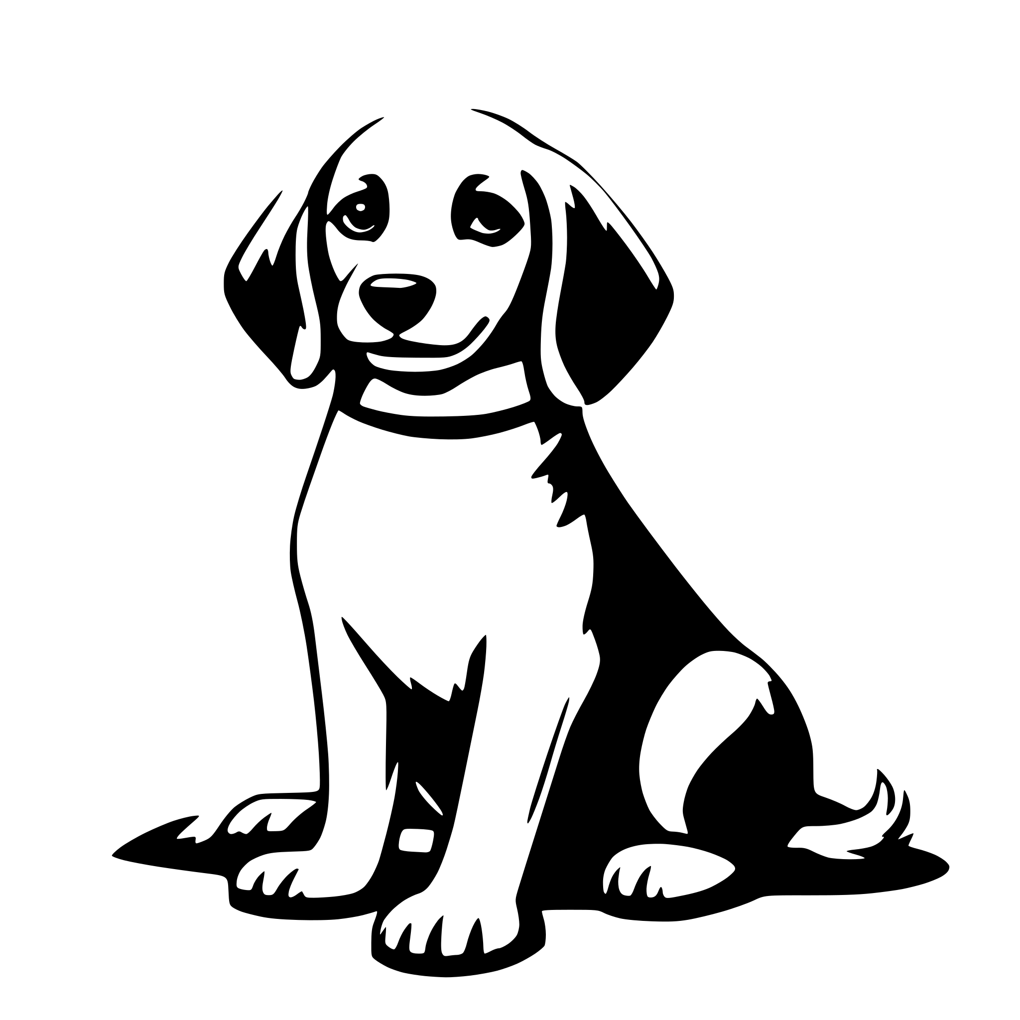 AI-generated SVG of a dog