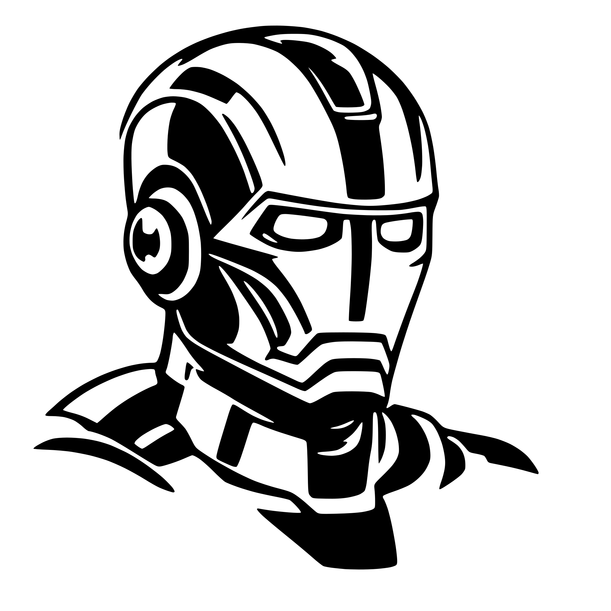 AI-generated SVG of 'iron man'