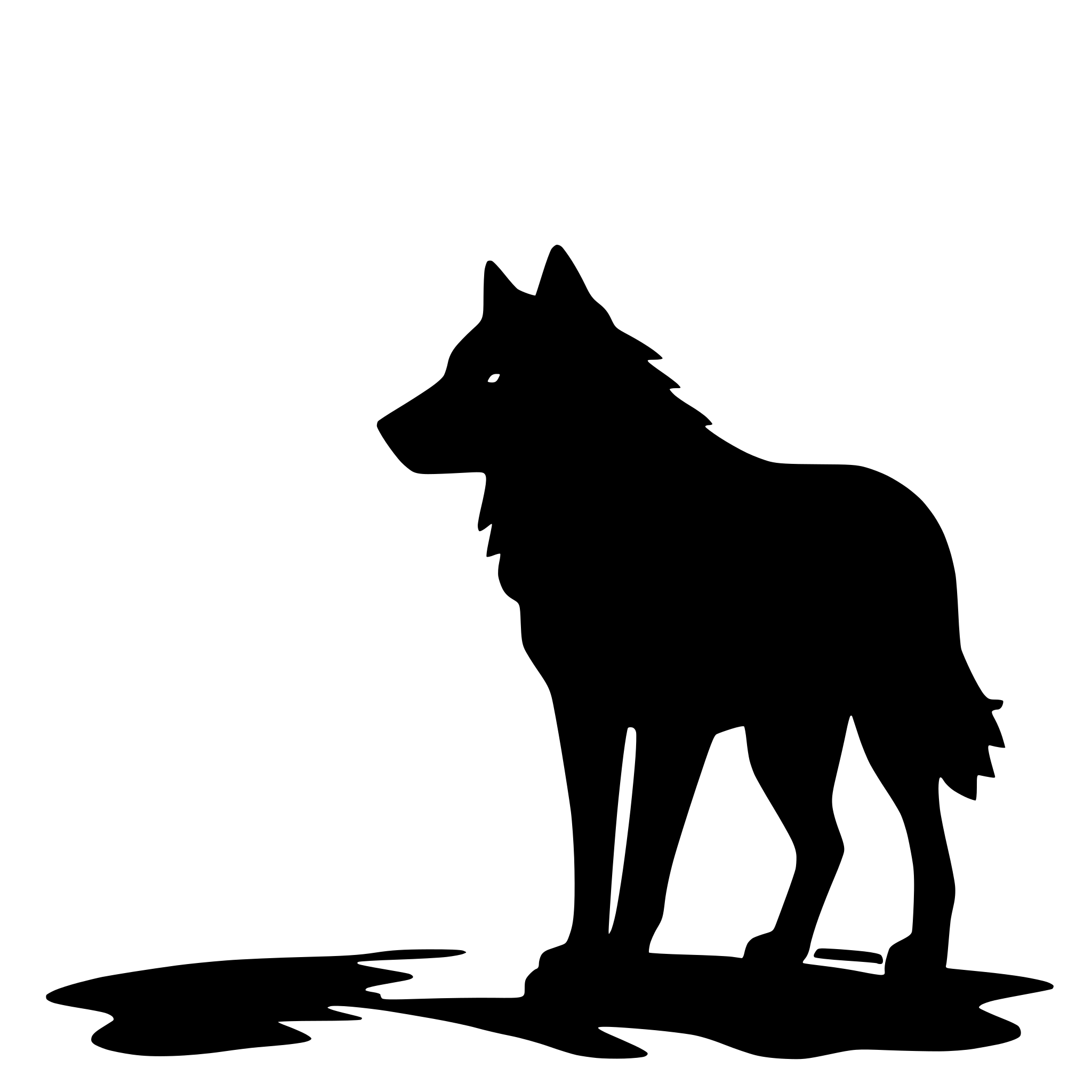 AI-generated SVG of a wolf silhouette