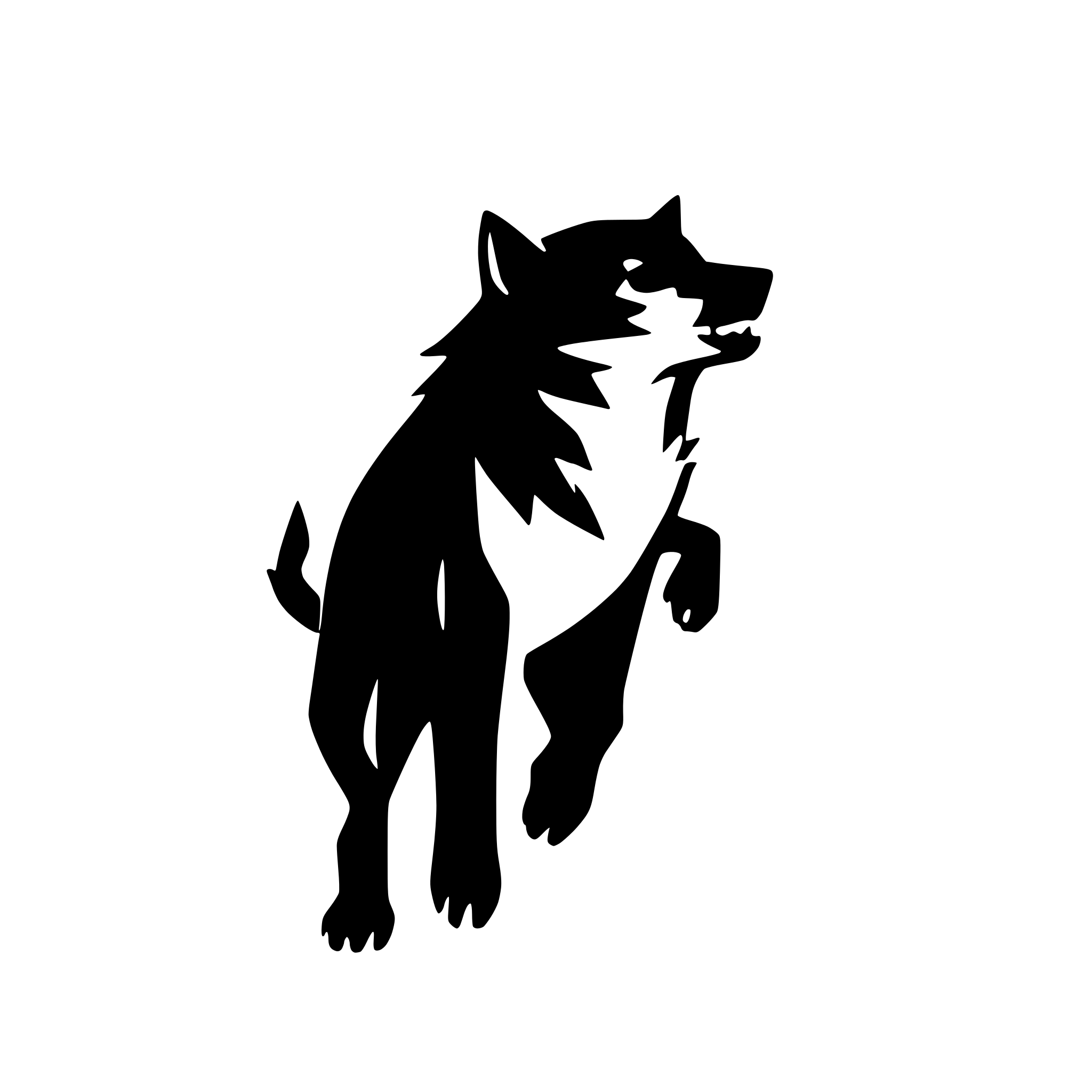 AI-generated SVG of 'wolf pounce silhouette'