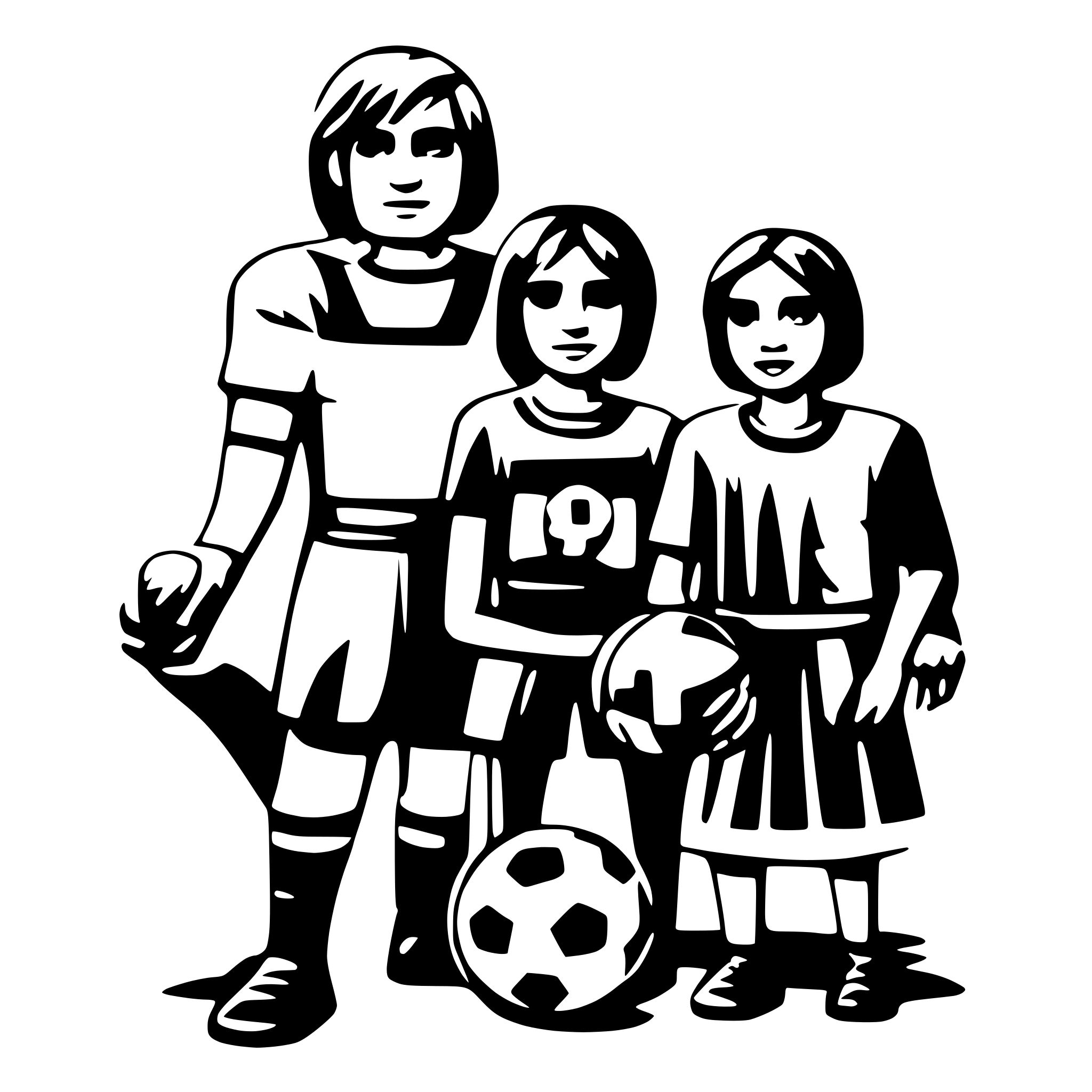 AI-generated SVG of 'god family football'