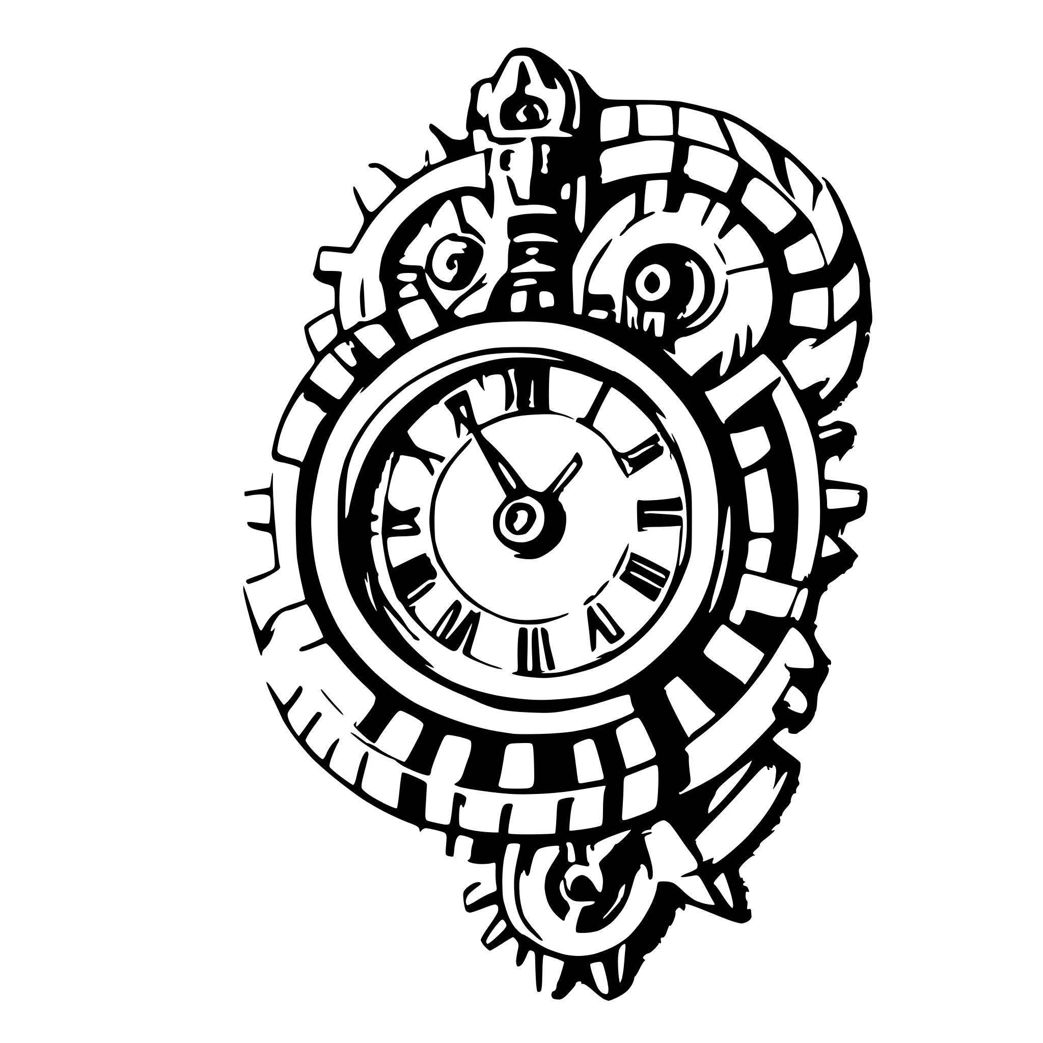 AI-generated SVG of a steampunk clockworks lots gears fill the canvas rectangle border ultra realistic