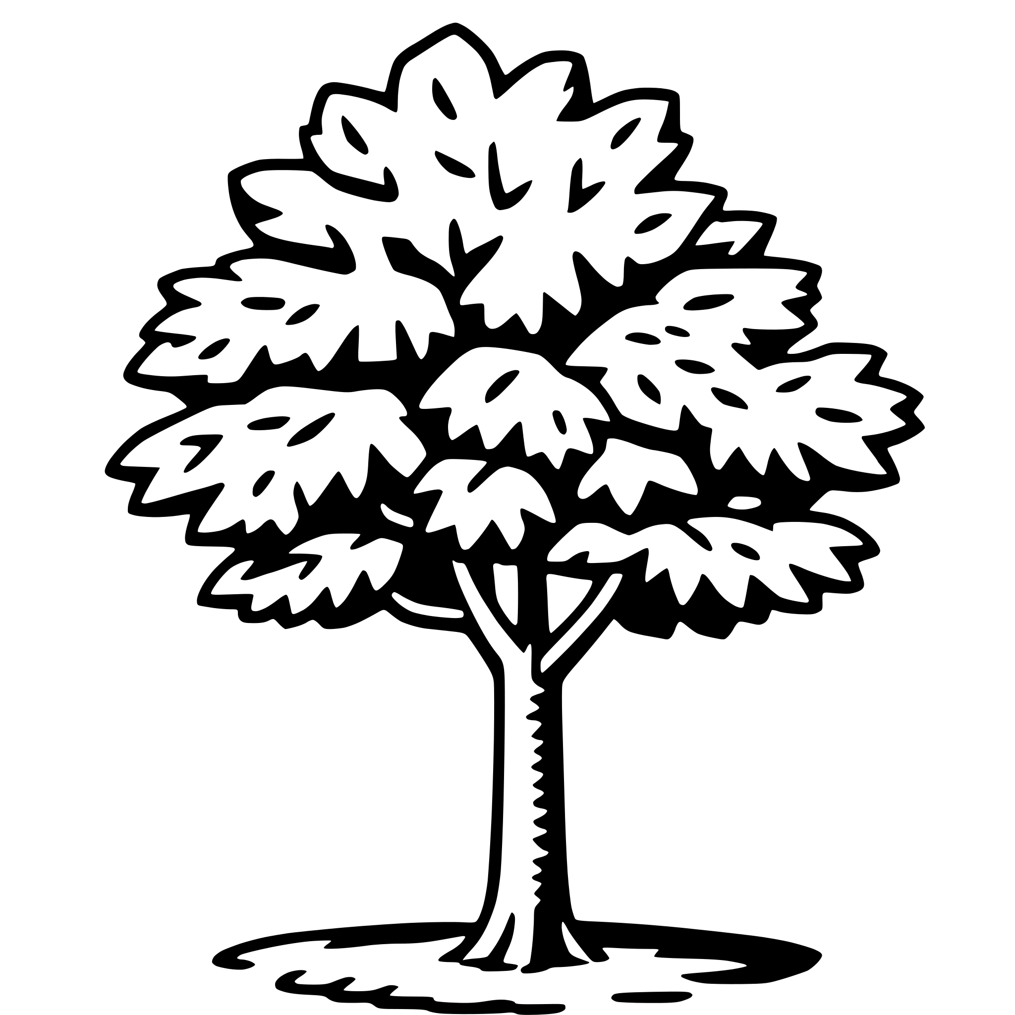 AI-generated SVG of a sassafras tree