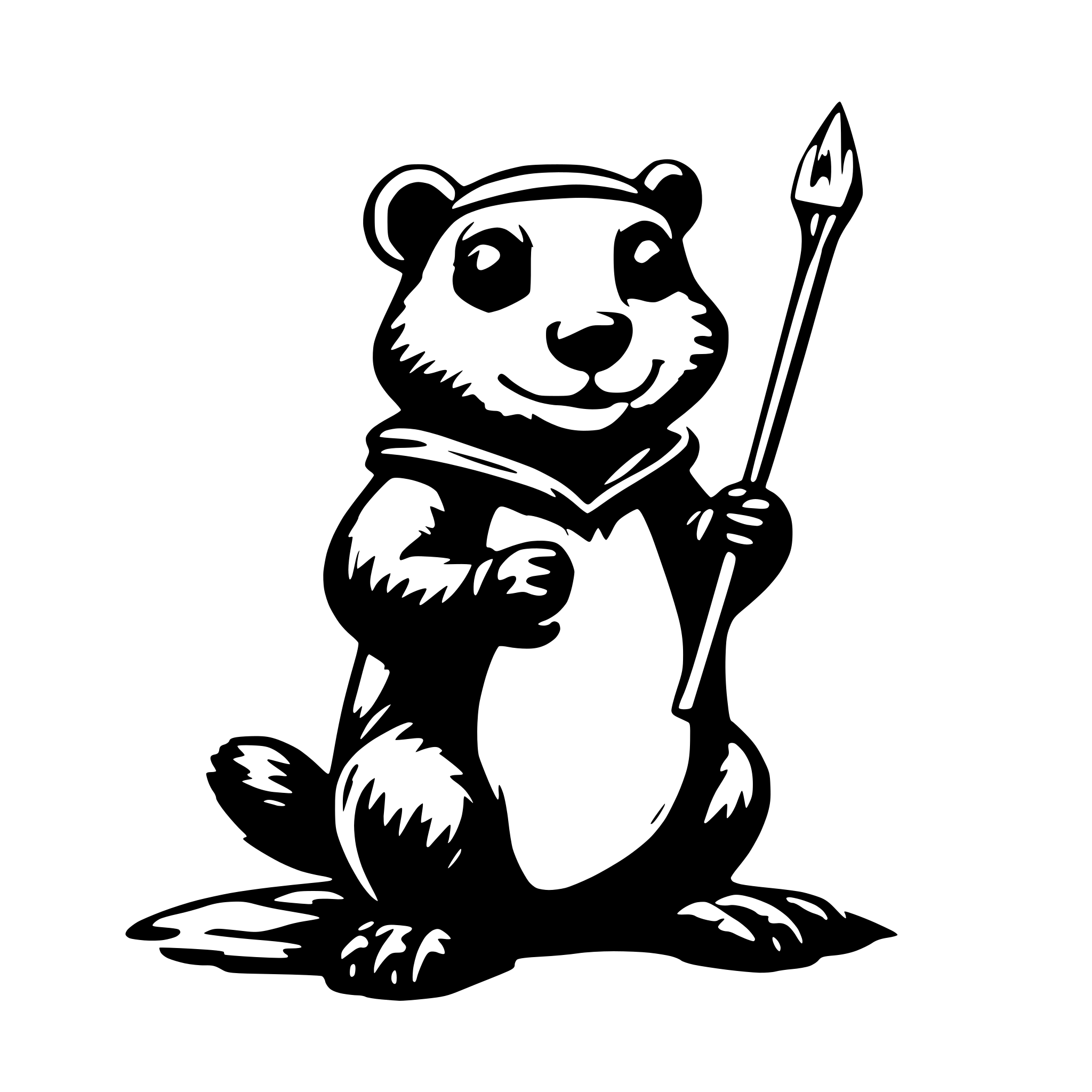 AI-generated SVG of 'beaver celebrating halloween'