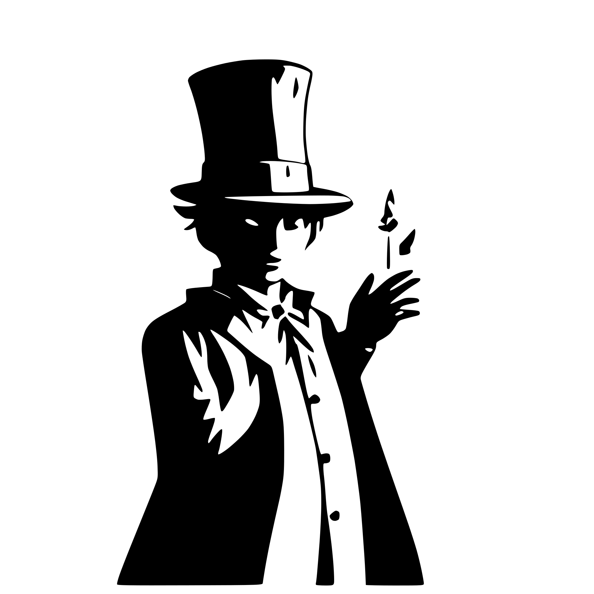 AI-generated SVG of 'Magician with hat'