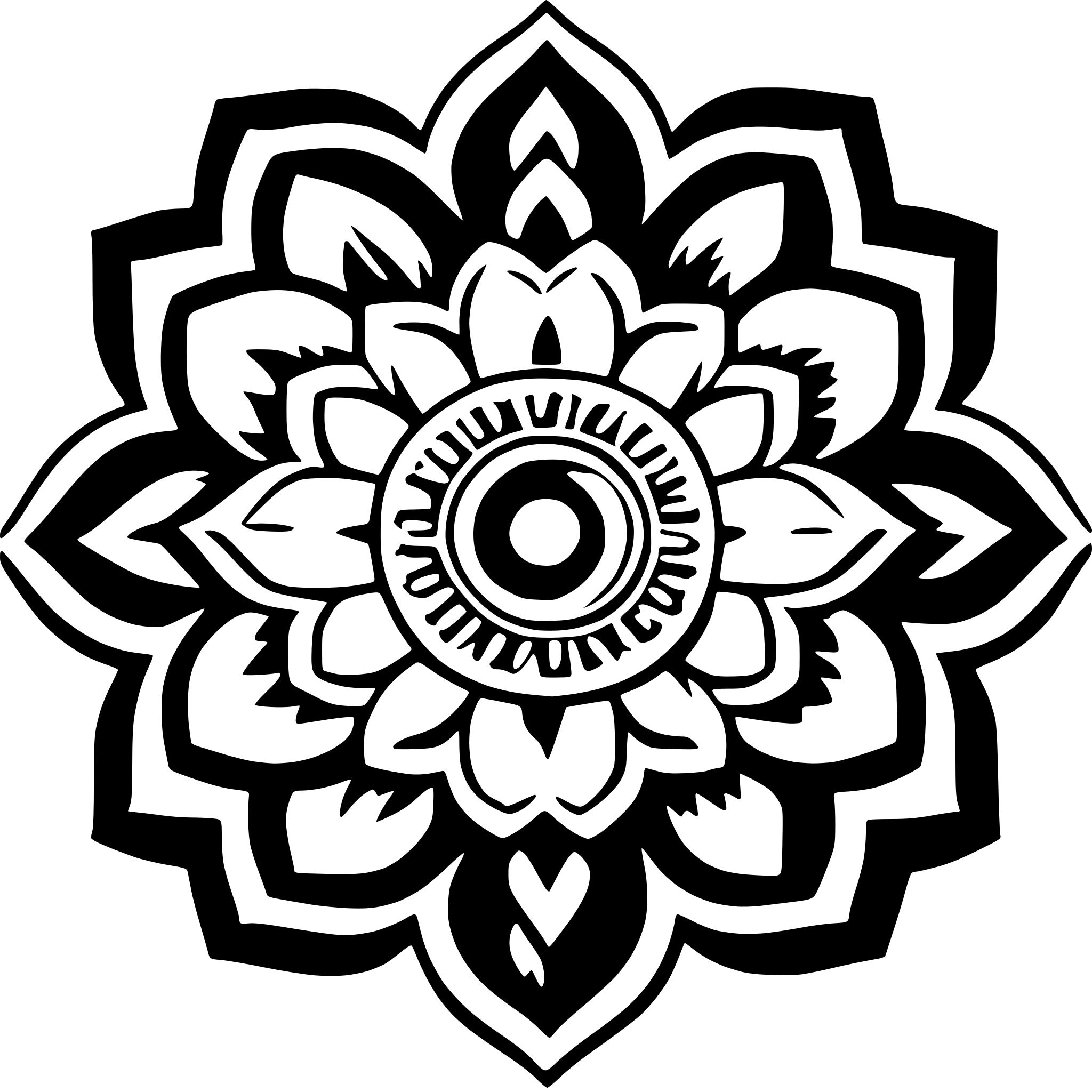 AI-generated SVG of 'mandala flower'