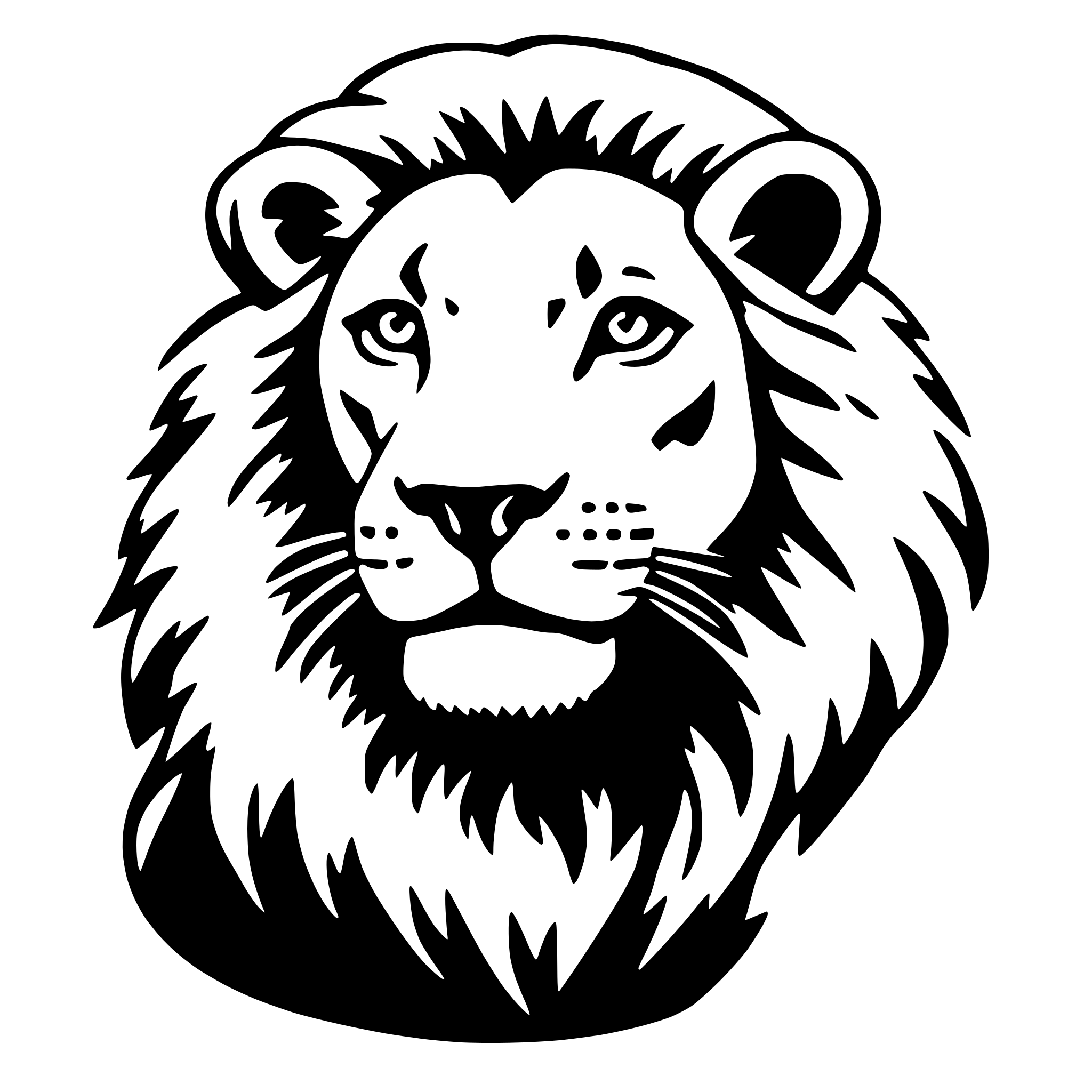 AI-generated SVG of a lion