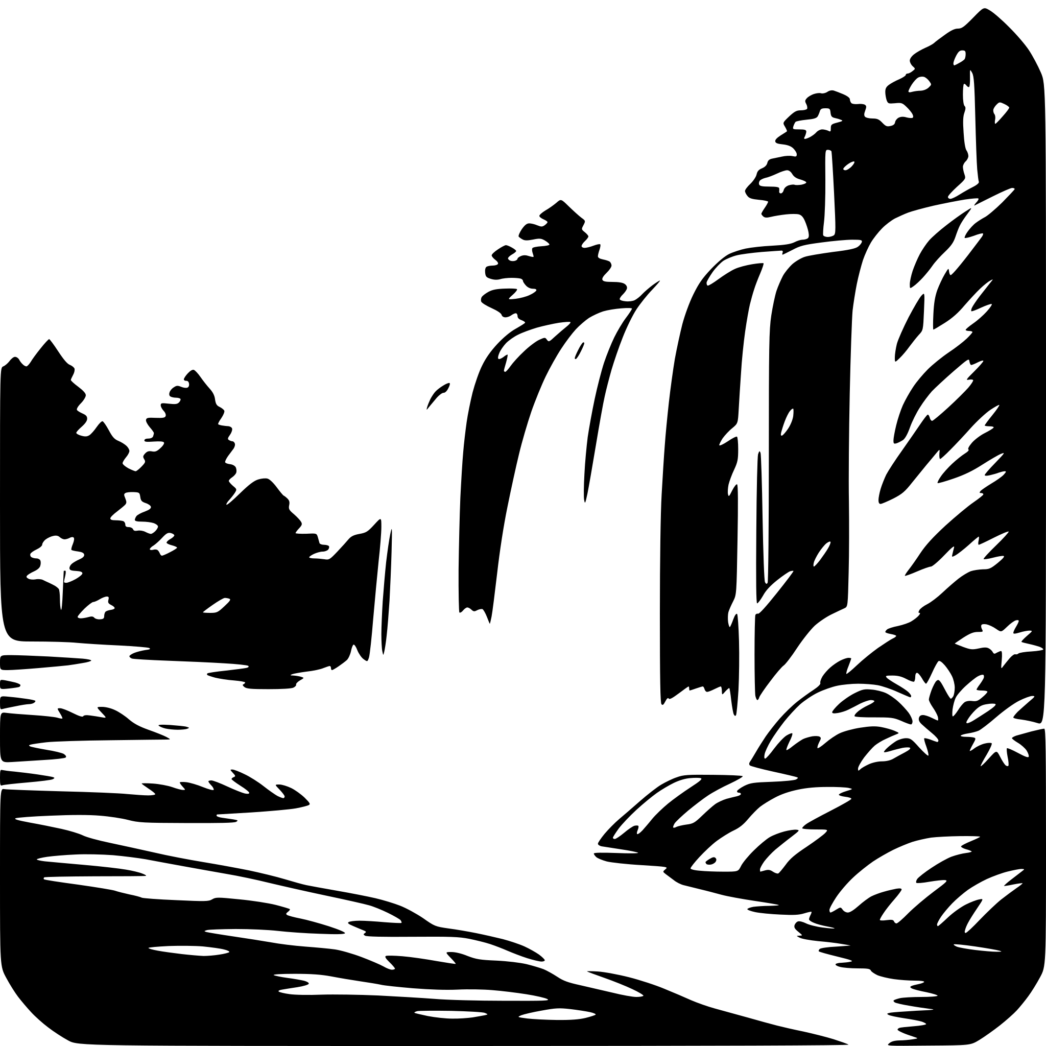 AI-generated SVG of 'waterfall mist'