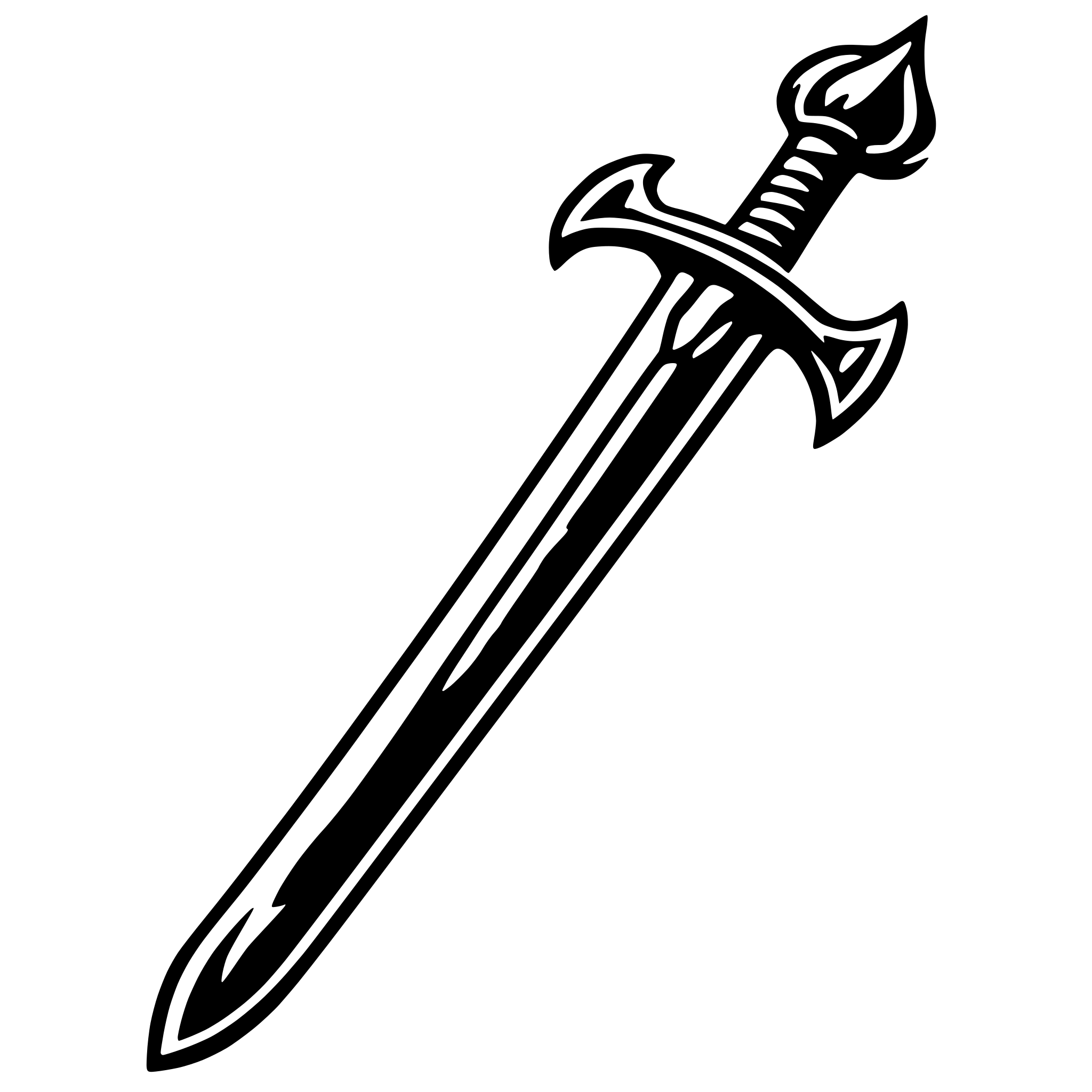 AI-generated SVG of a fire sword