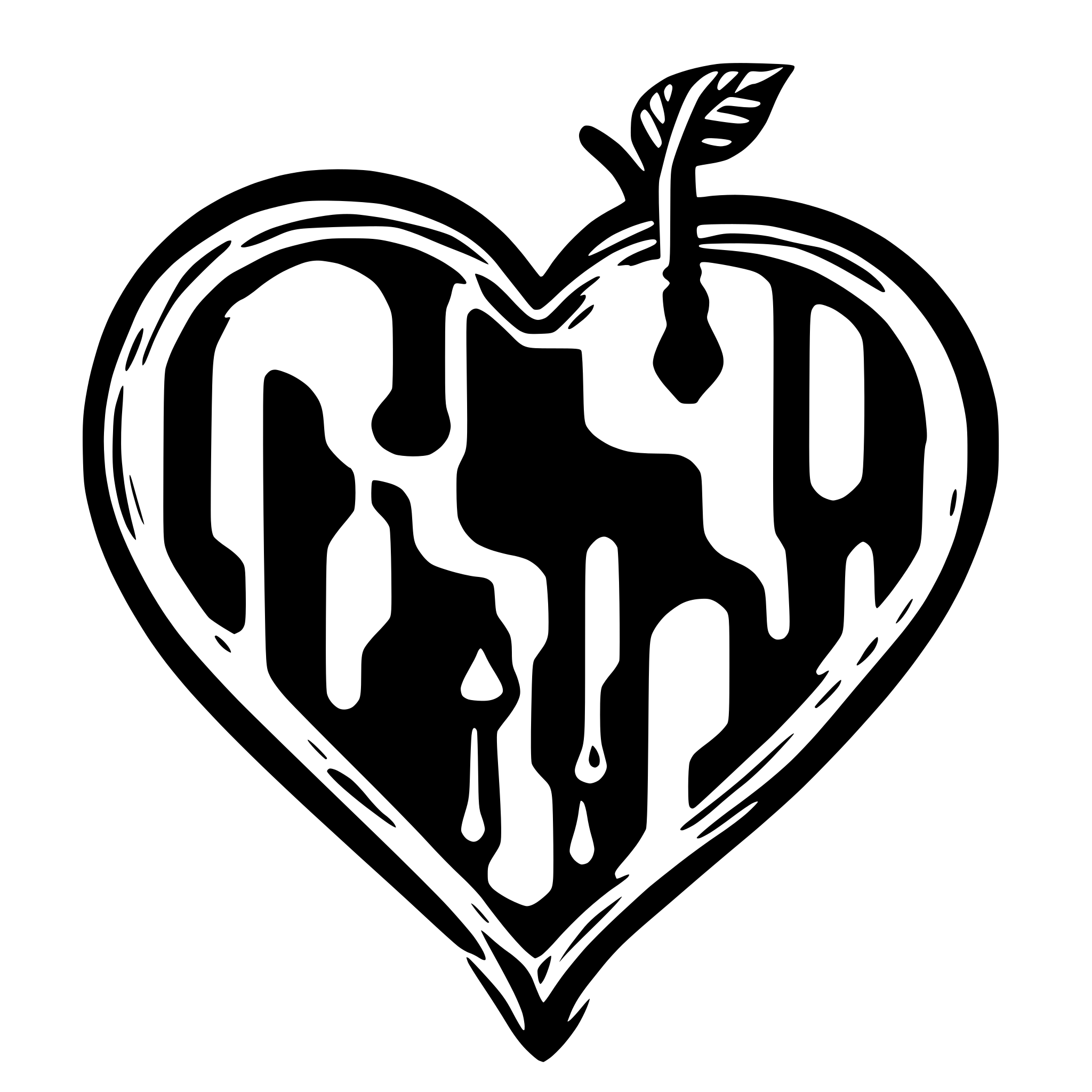 AI-generated SVG of 'Honey Drippy Heart'