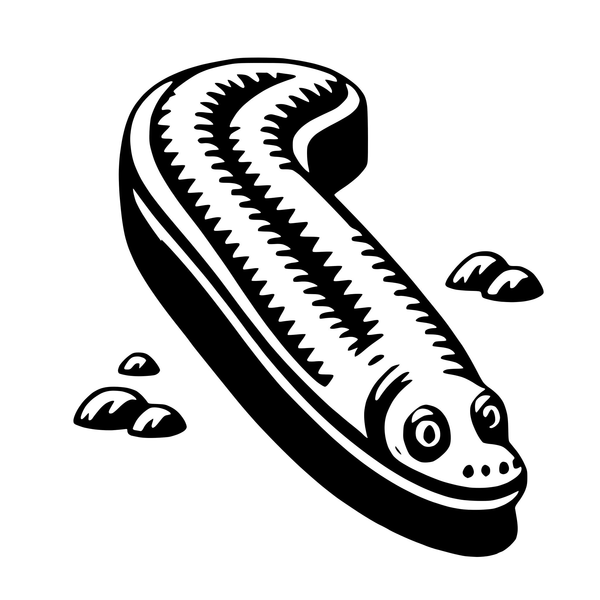 AI-generated SVG of a eel