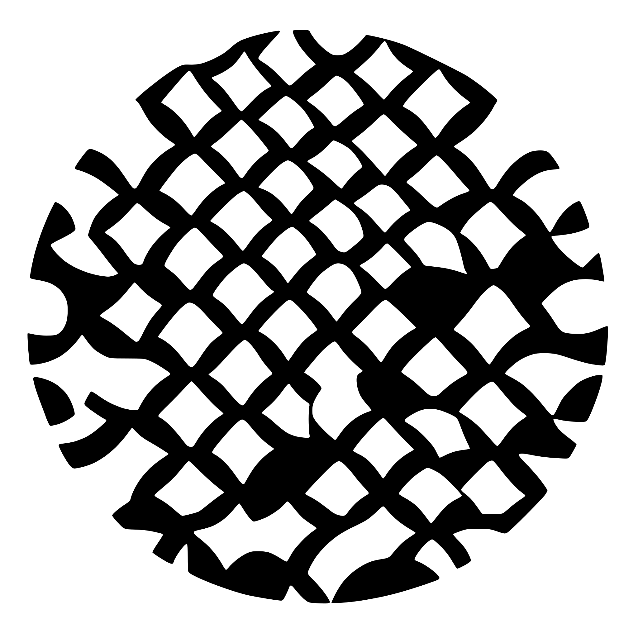 AI-generated SVG of a quilt based on quarter circles, not filled paths and not overlapping
