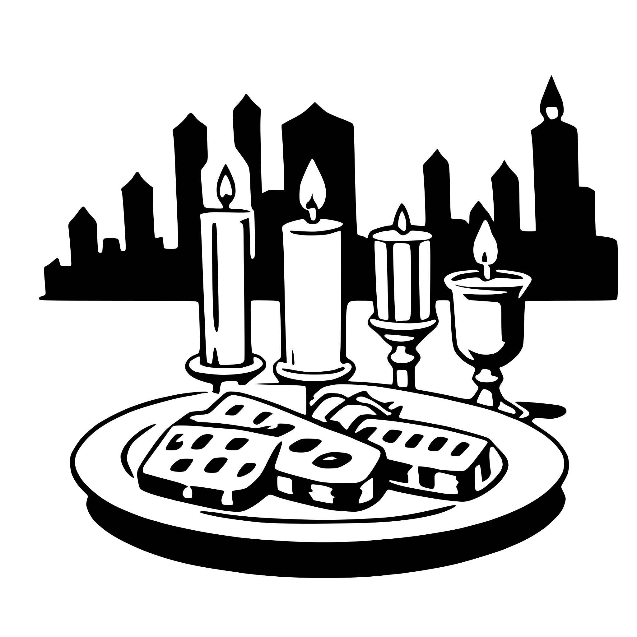 AI-generated SVG of a candlelight dinner