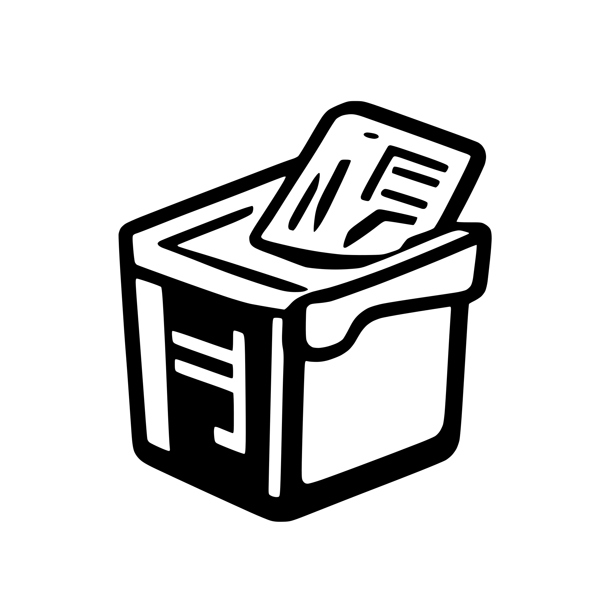 AI-generated SVG of a Give me a logo which is a logo for my business which is called "running paper". The software marks and score students works for teachers?  Include a pen and paper