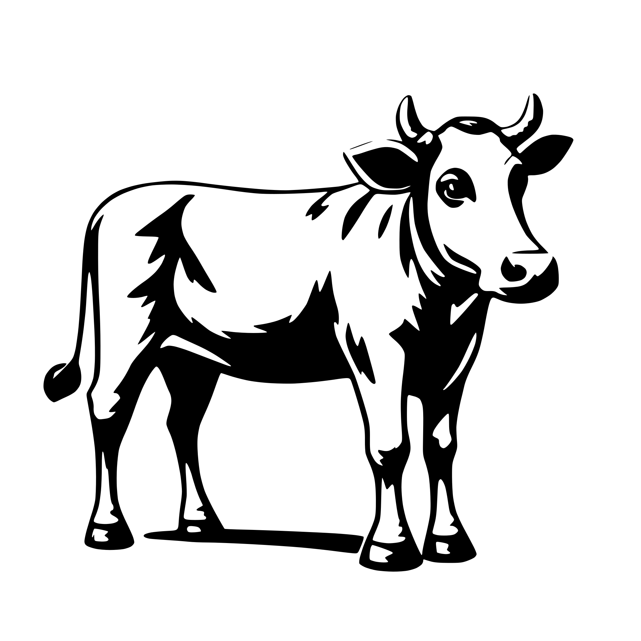 AI-generated SVG of a a simple cow