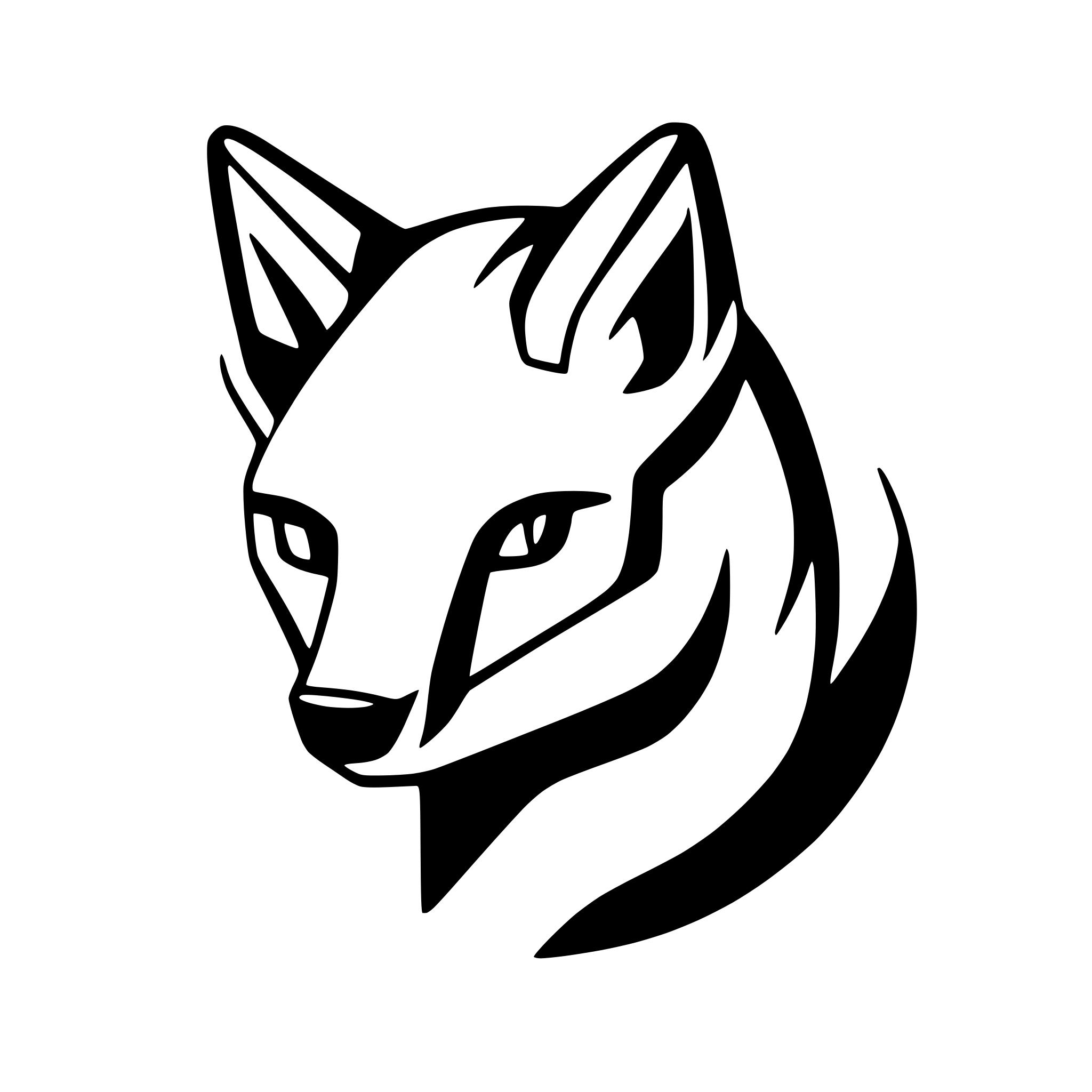 AI-generated SVG of a geometric fox, no background