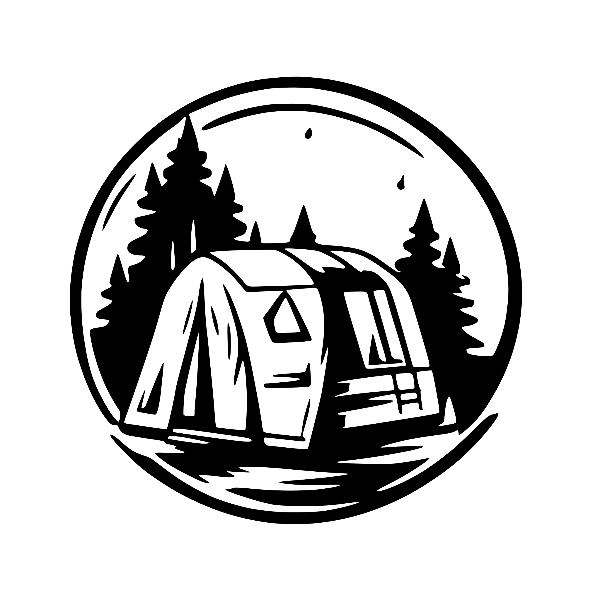 AI-generated SVG of a Camper tent