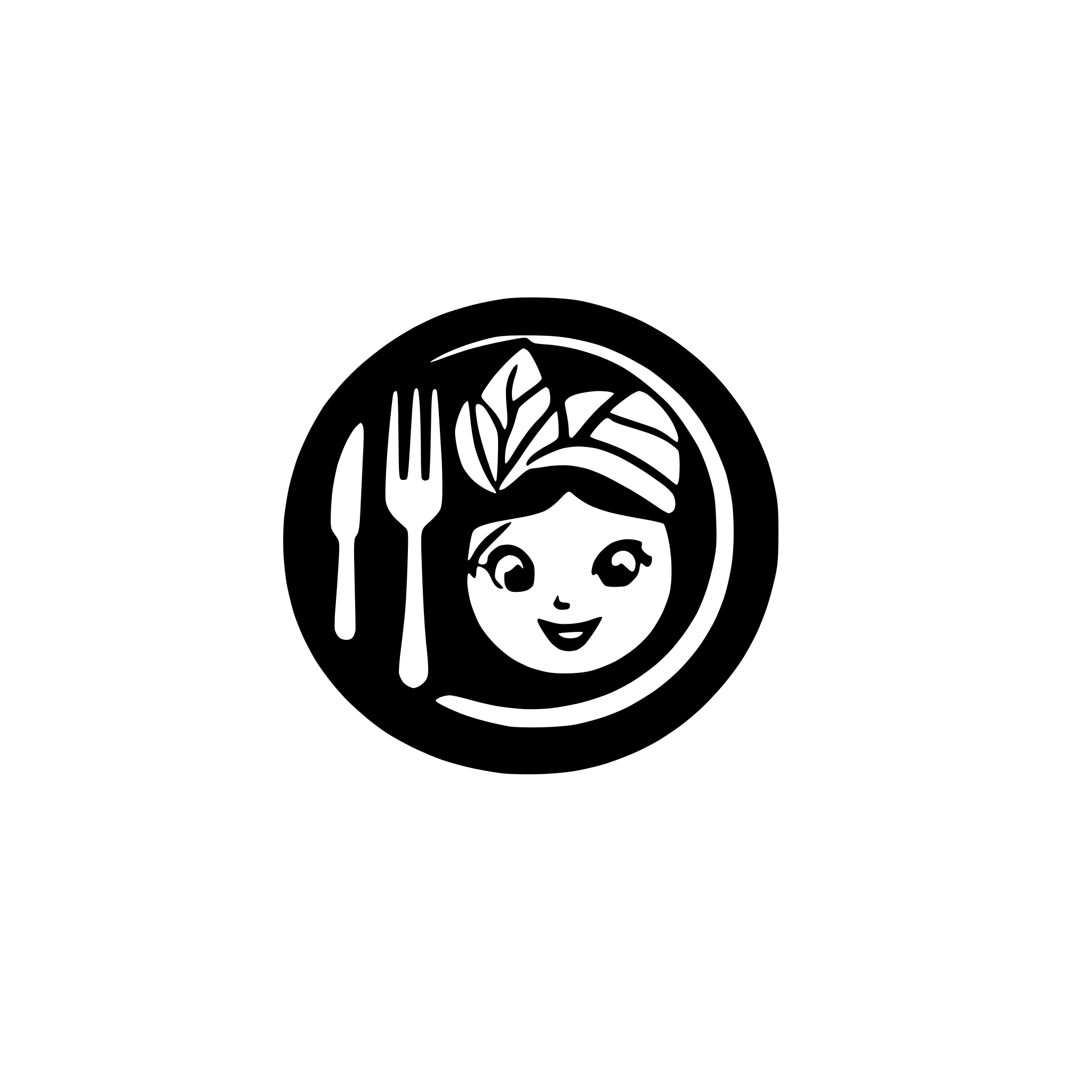 AI-generated SVG of a food plate between fork and knife