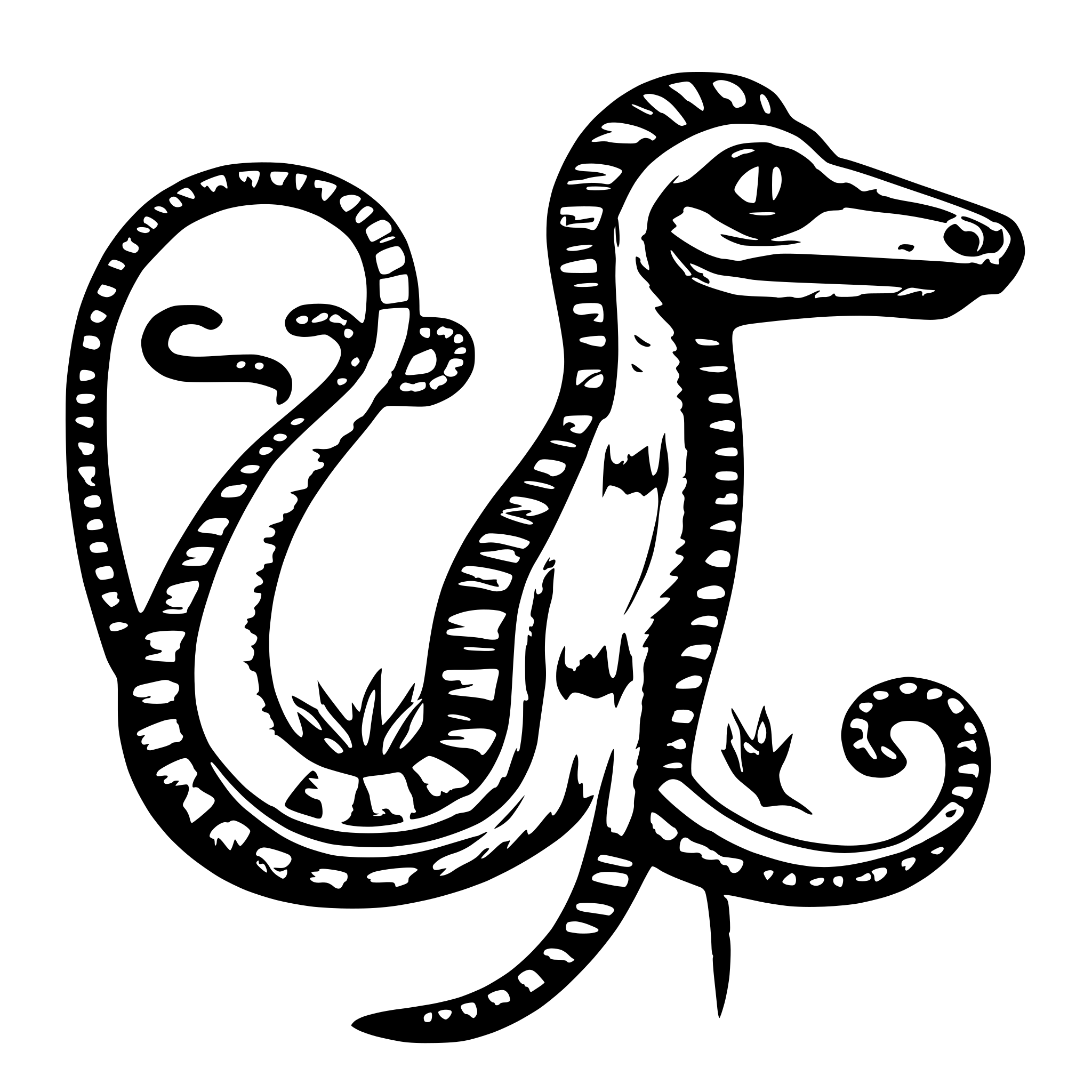 AI-generated SVG of a 1️⃣ A black ink drawing of an animal with four legs and two eyes, resembling the shape of a lizard or snake, with long arms reaching out to touch each other on both sides of its body. The creature has three fingers per hand, with the middle finger being larger than the others. It also features sharp claws on top of its head, in the style of Jean Jullien. --ar 21:26 AI-generated SVG of a 1️⃣ A black ink drawing of an animal with four legs and two eyes, resembling the shape of a lizard or snake, with long arms reaching out to touch each other on both sides of its body. The creature has three fingers per hand, with the middle finger being larger than the others. It also features sharp claws on top of its head, in the style of Jean Jullien. --ar 21:26