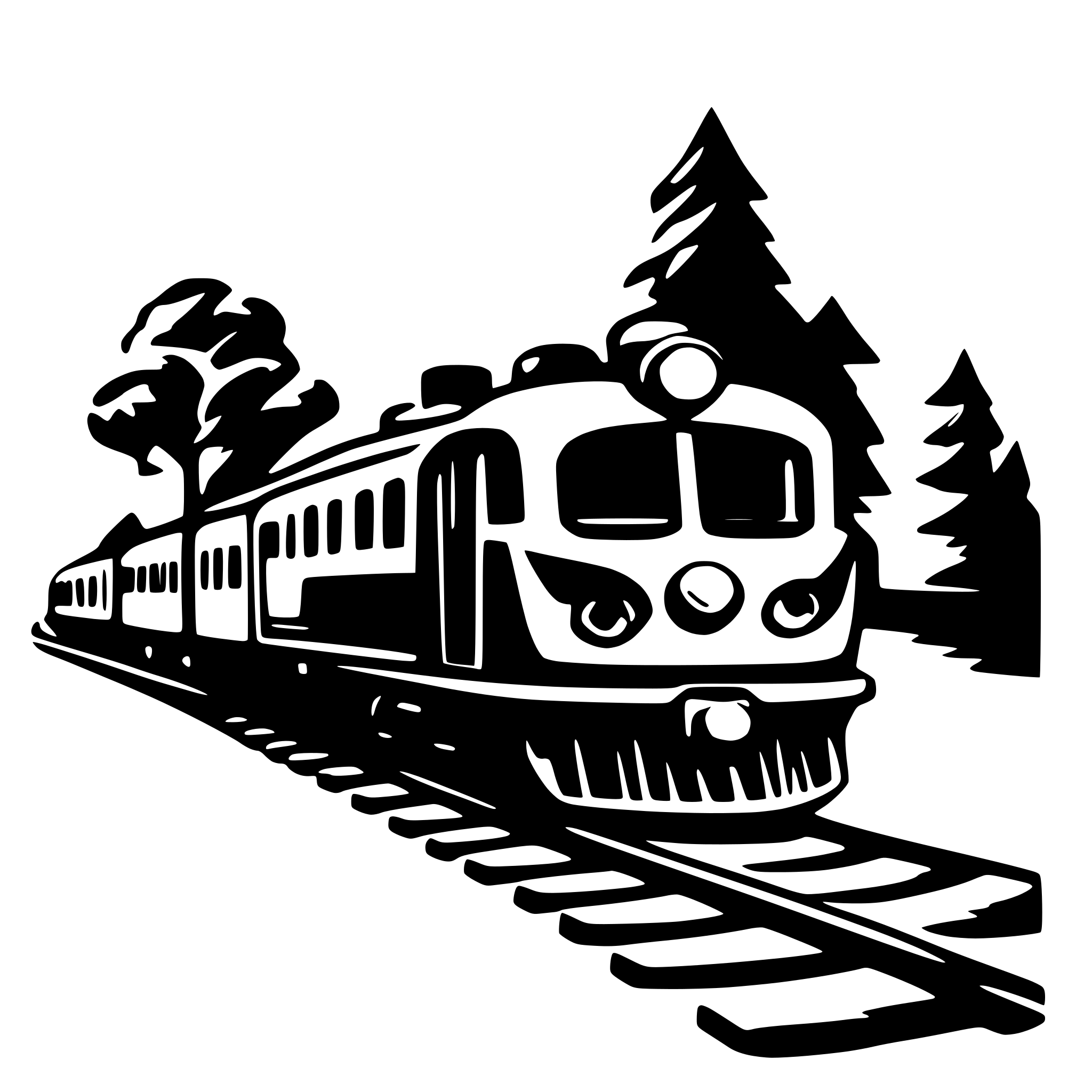 AI-generated SVG of a train