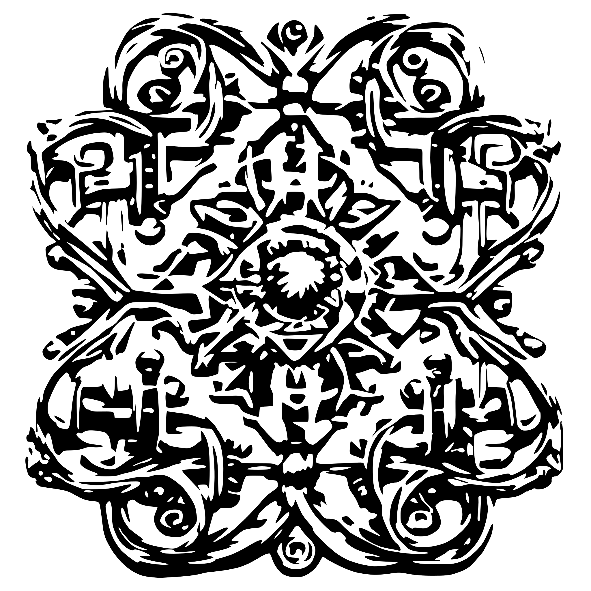 AI-generated SVG of a very detailed gold neklace