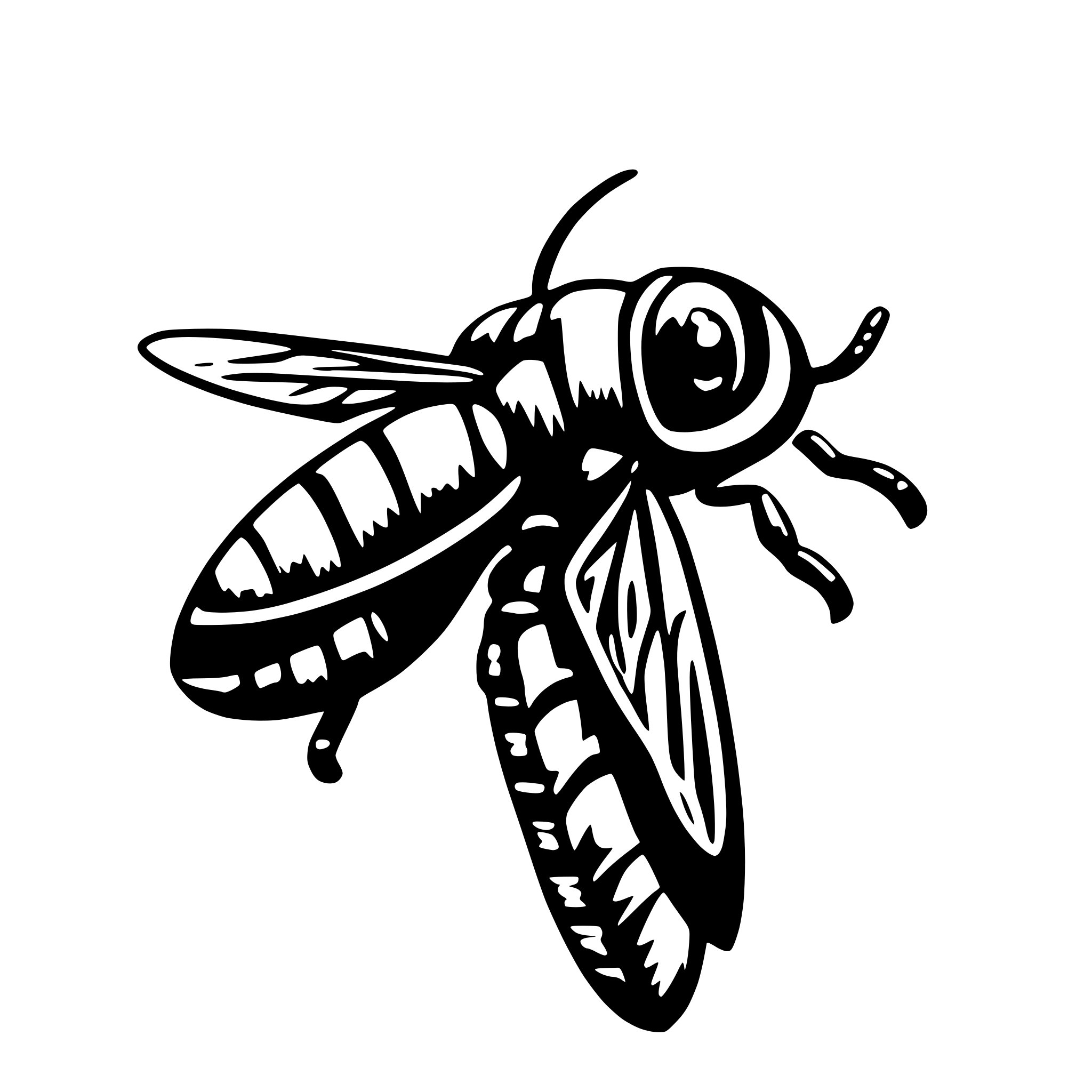 AI-generated SVG of 'firefly'