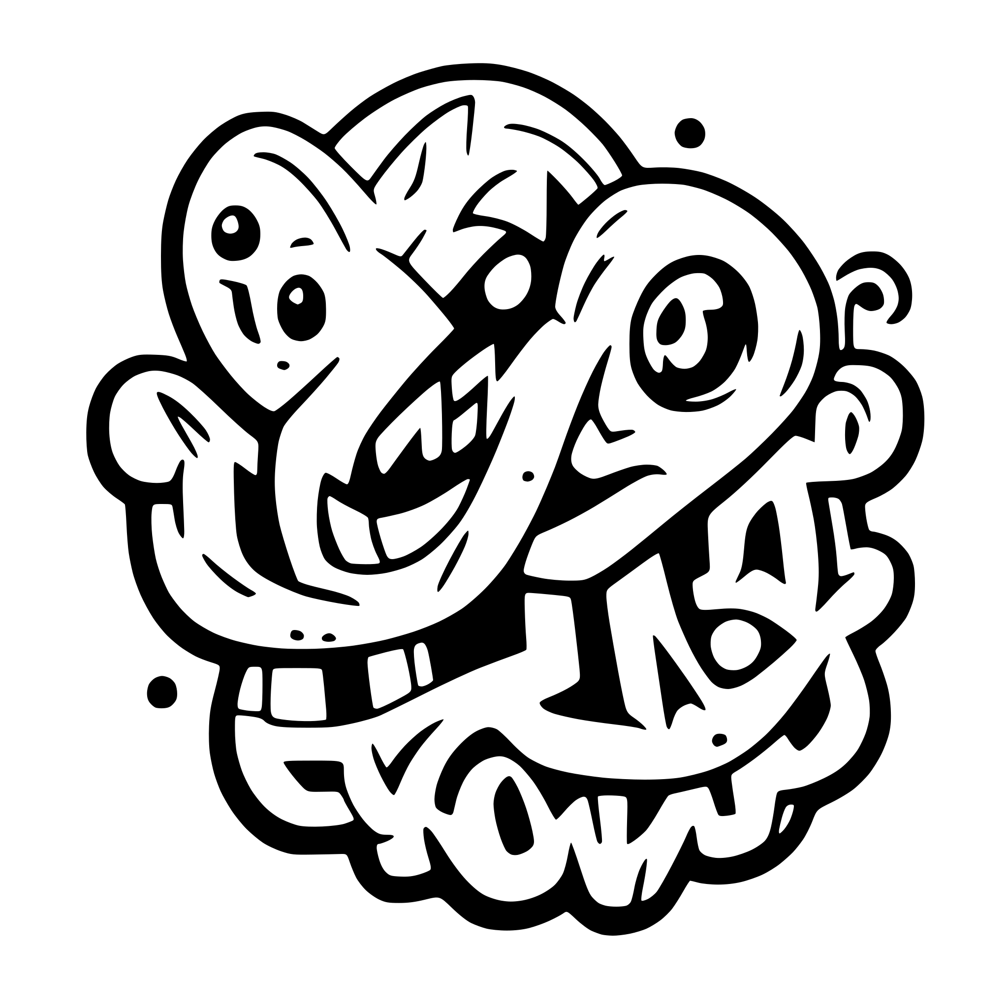 AI-generated SVG of a Wildstyle grafitti saying 