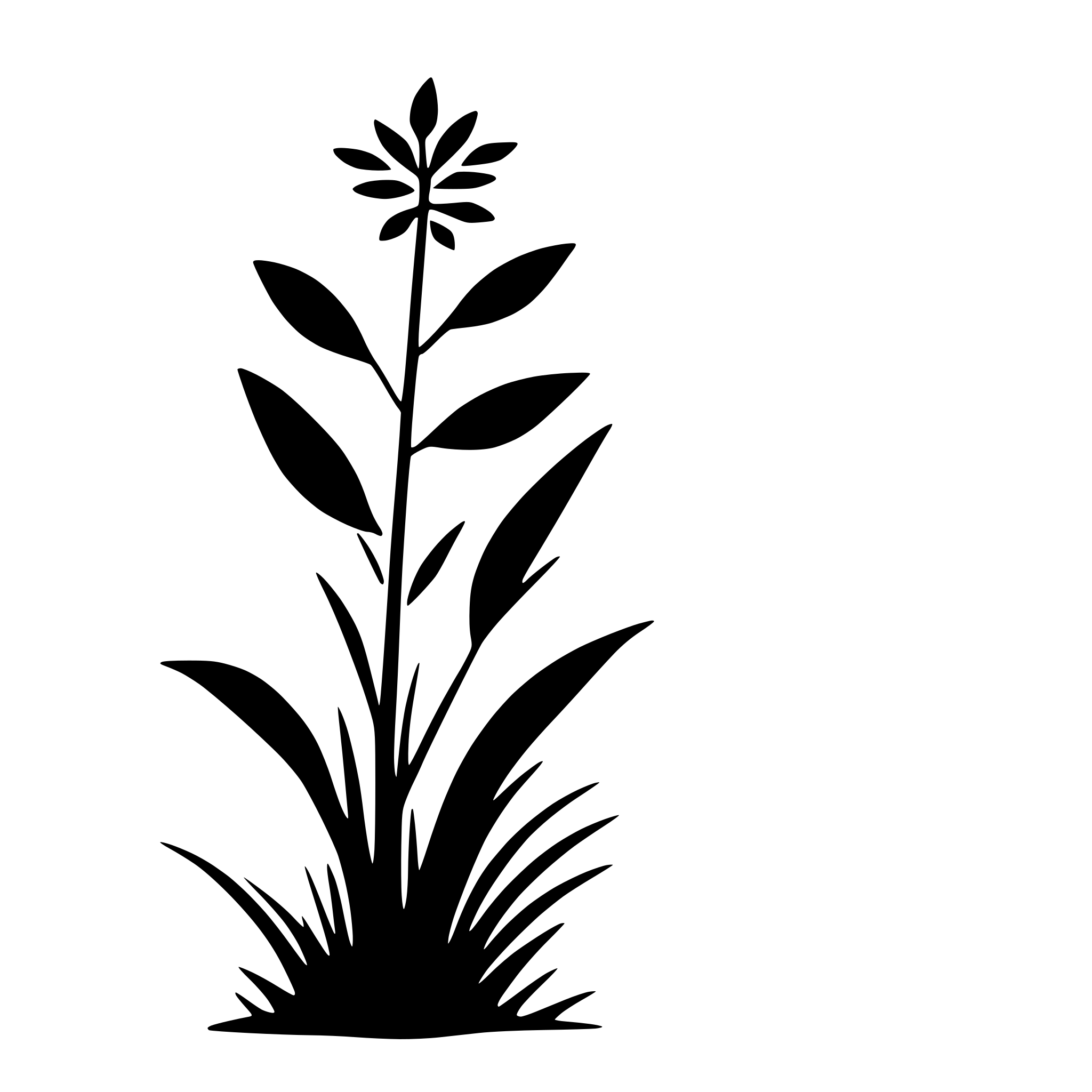 AI-generated SVG of a silhouette of grass