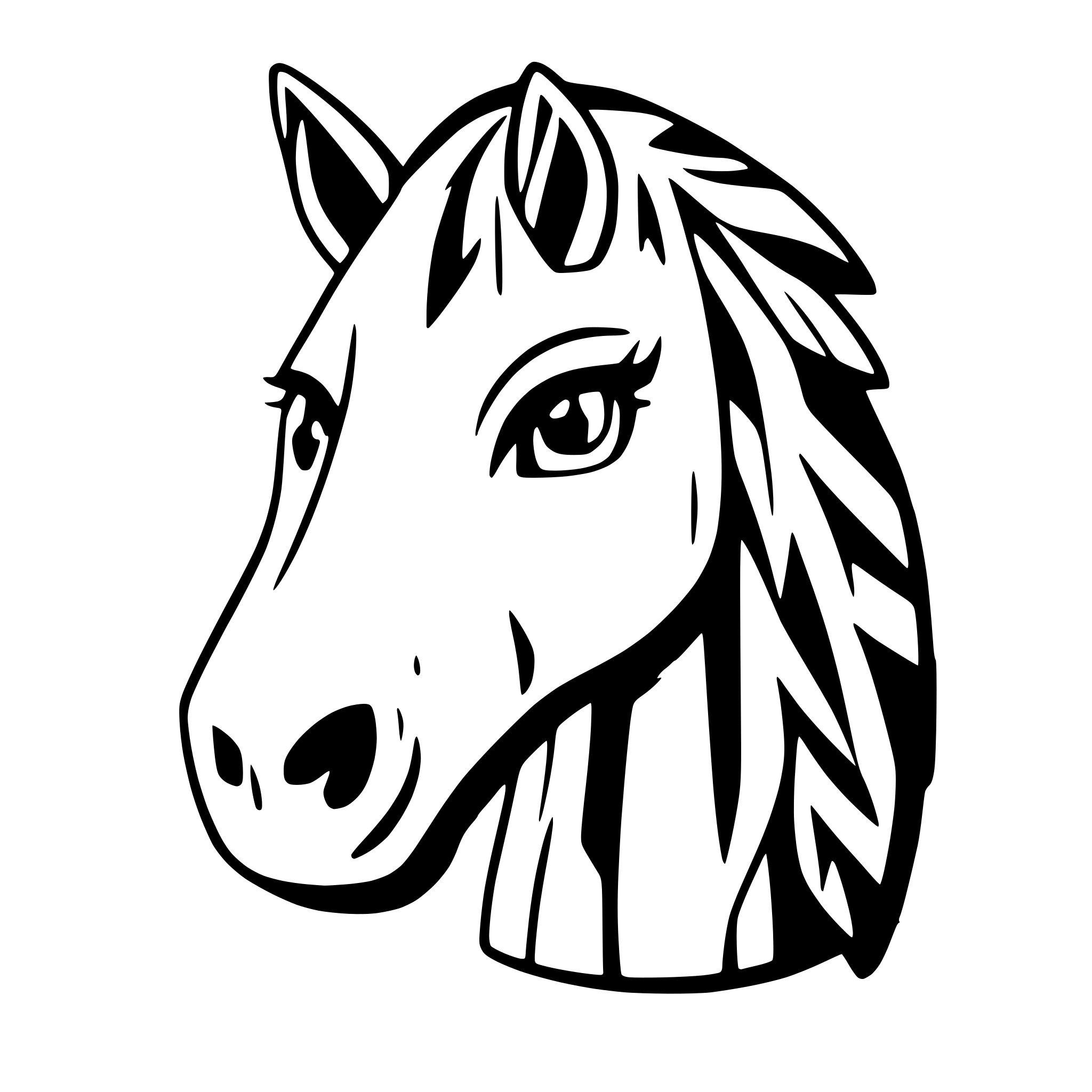 AI-generated SVG of a horse head