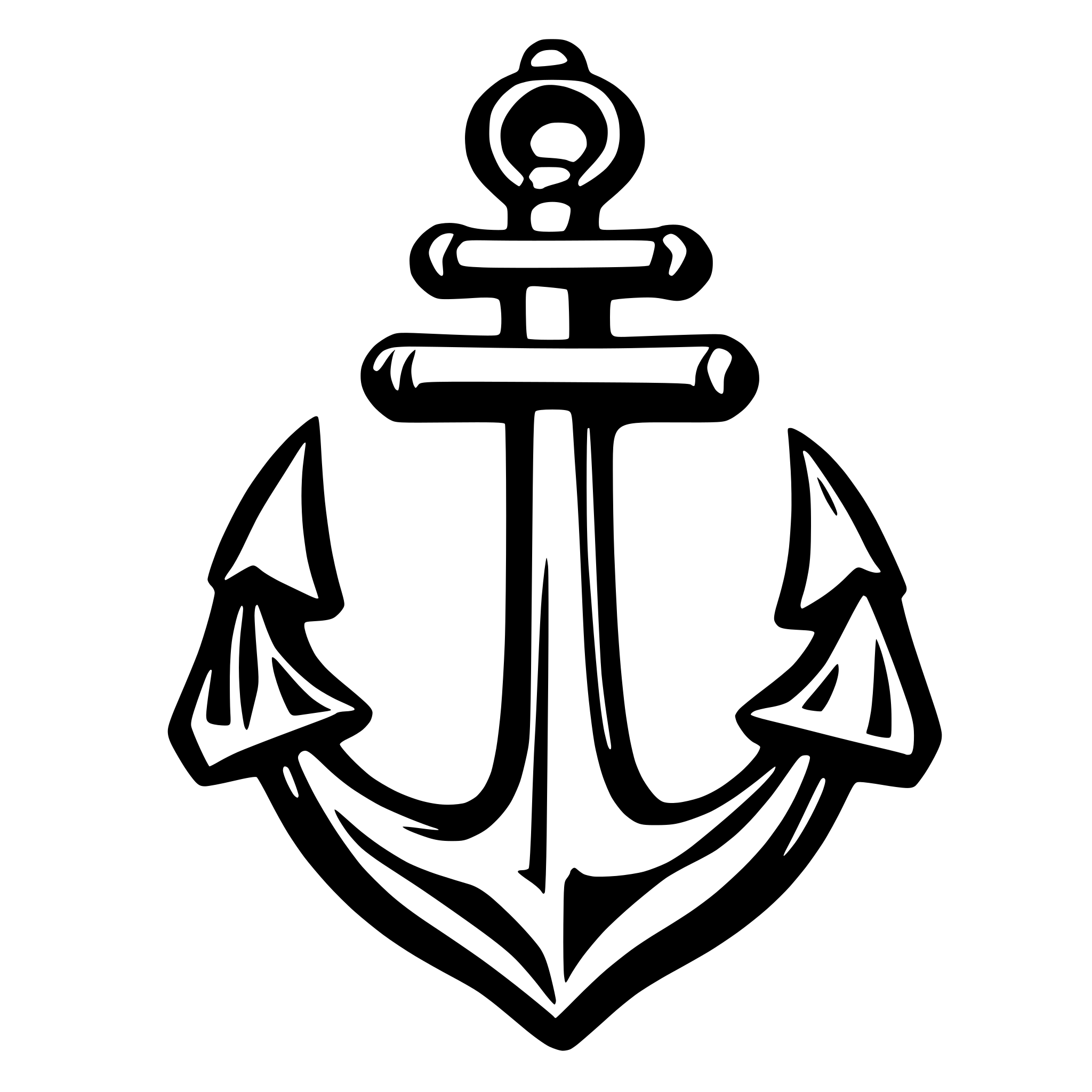 AI-generated SVG of 'simple, rhinestone tiara with anchor,'