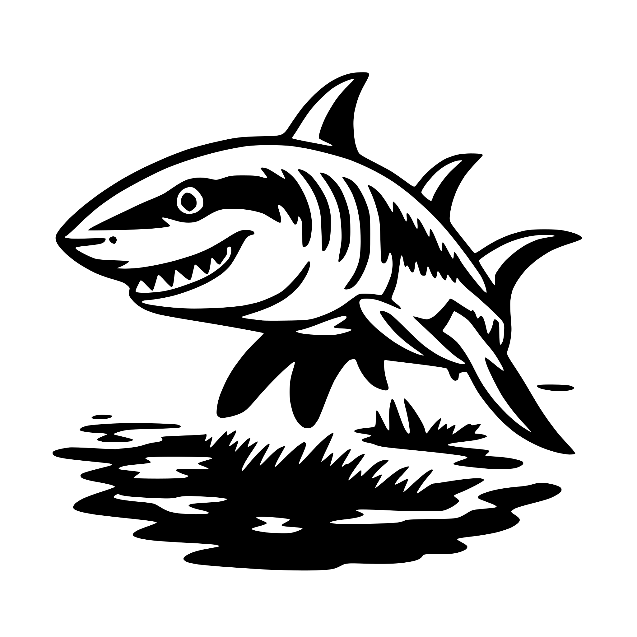 AI-generated SVG of a shark