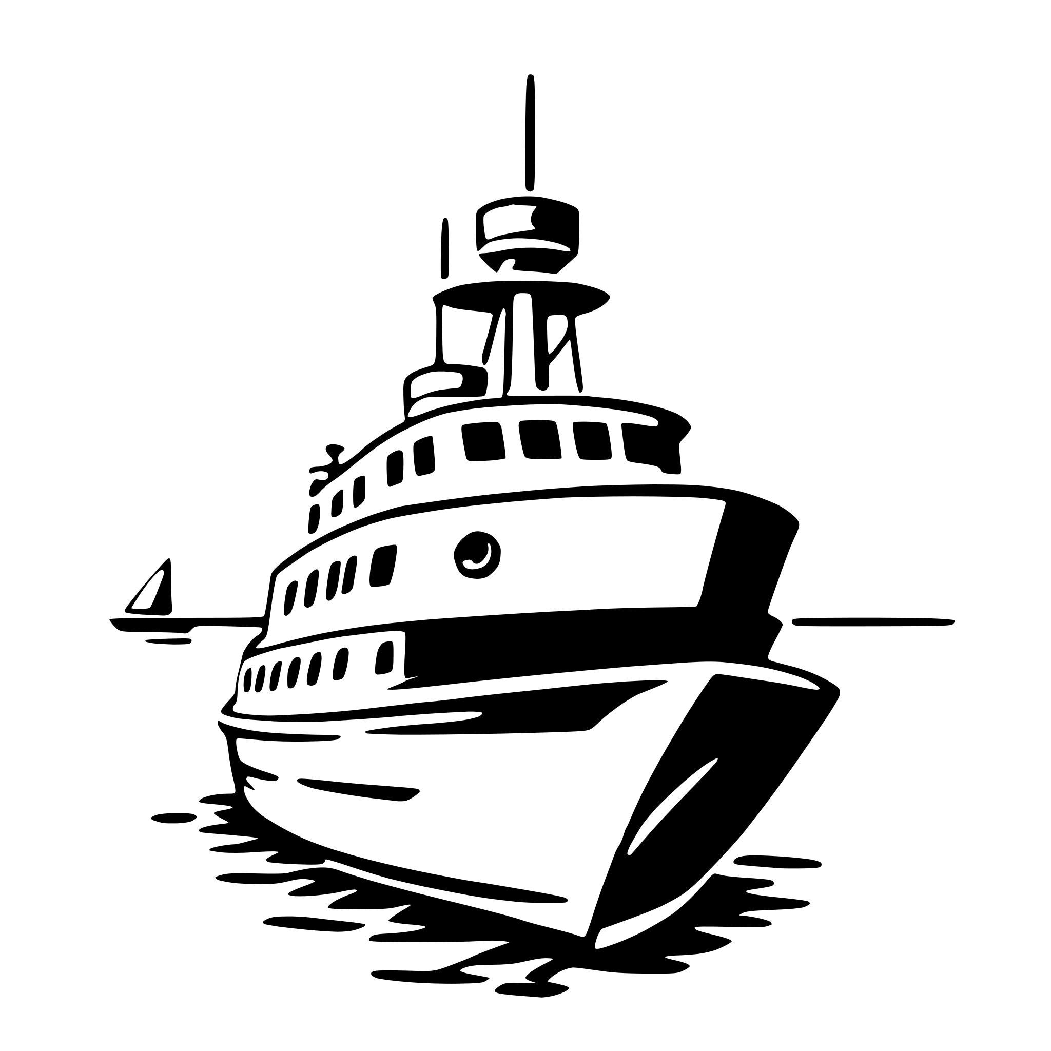 AI-generated SVG of a yacht
