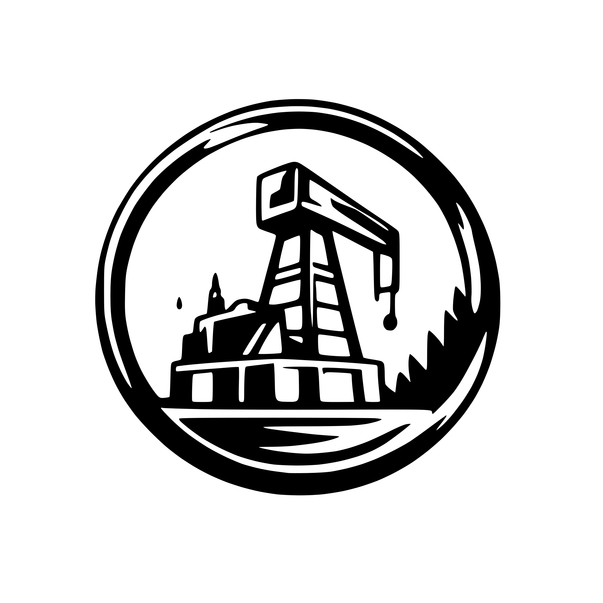 AI-generated SVG of a oil well as modern company logo