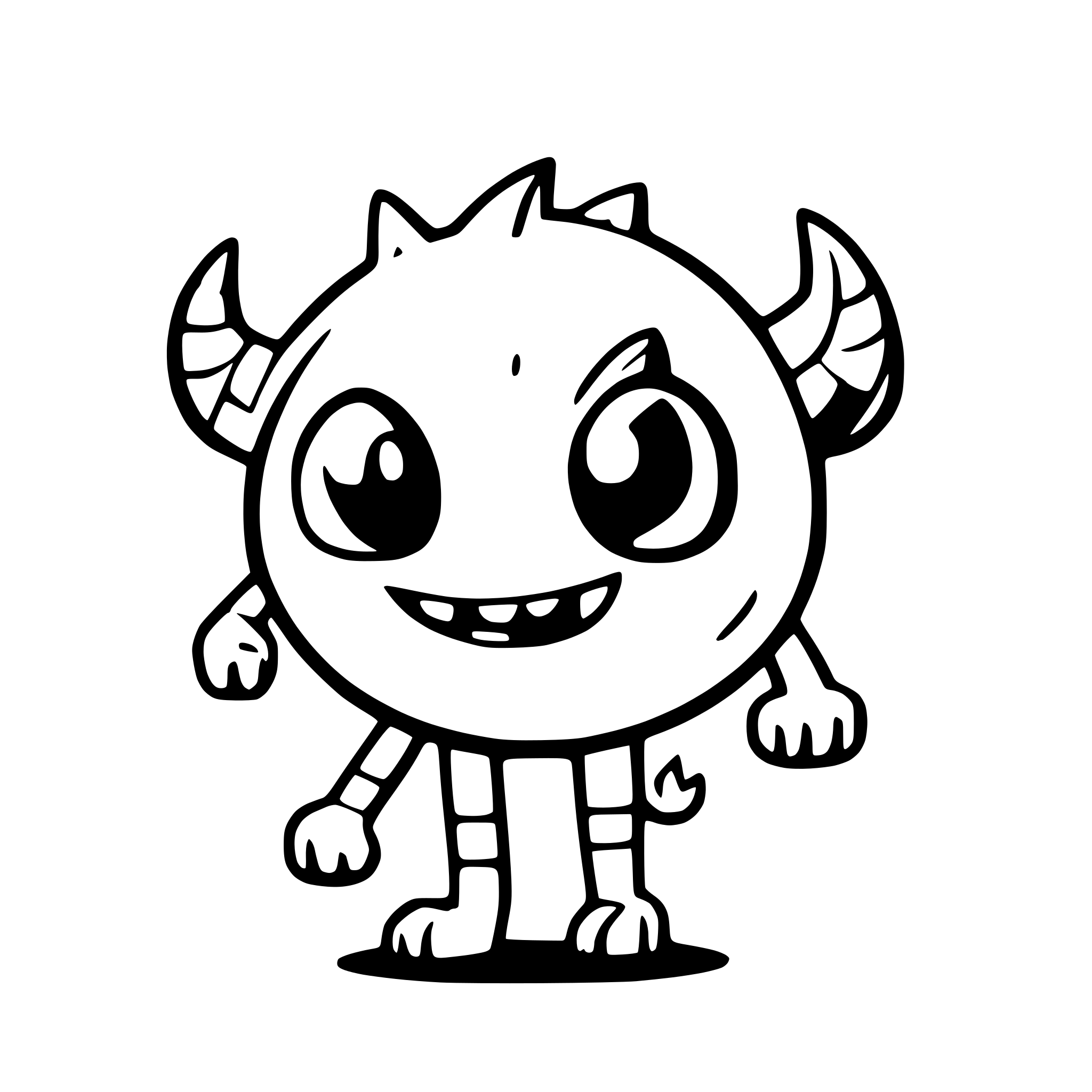 AI-generated SVG of a monster