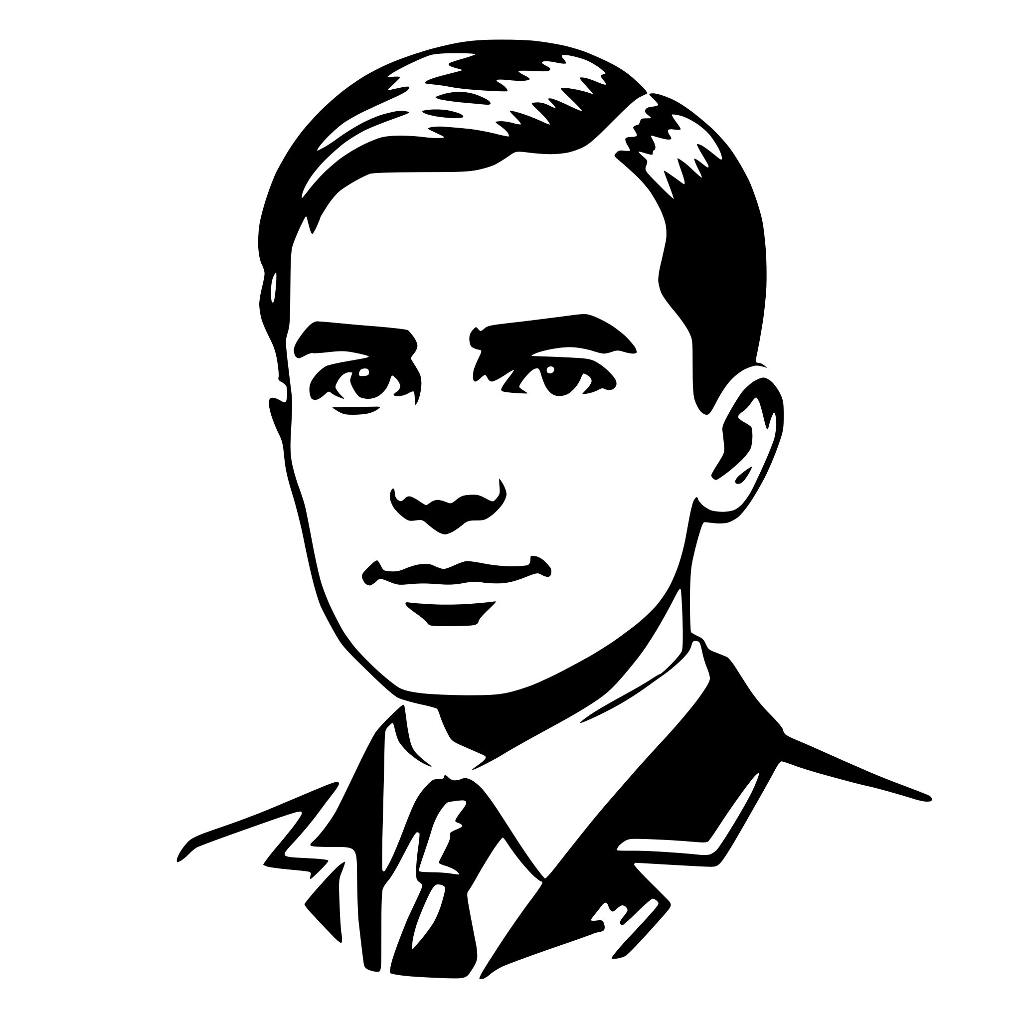 AI-generated SVG of 'alan turing'