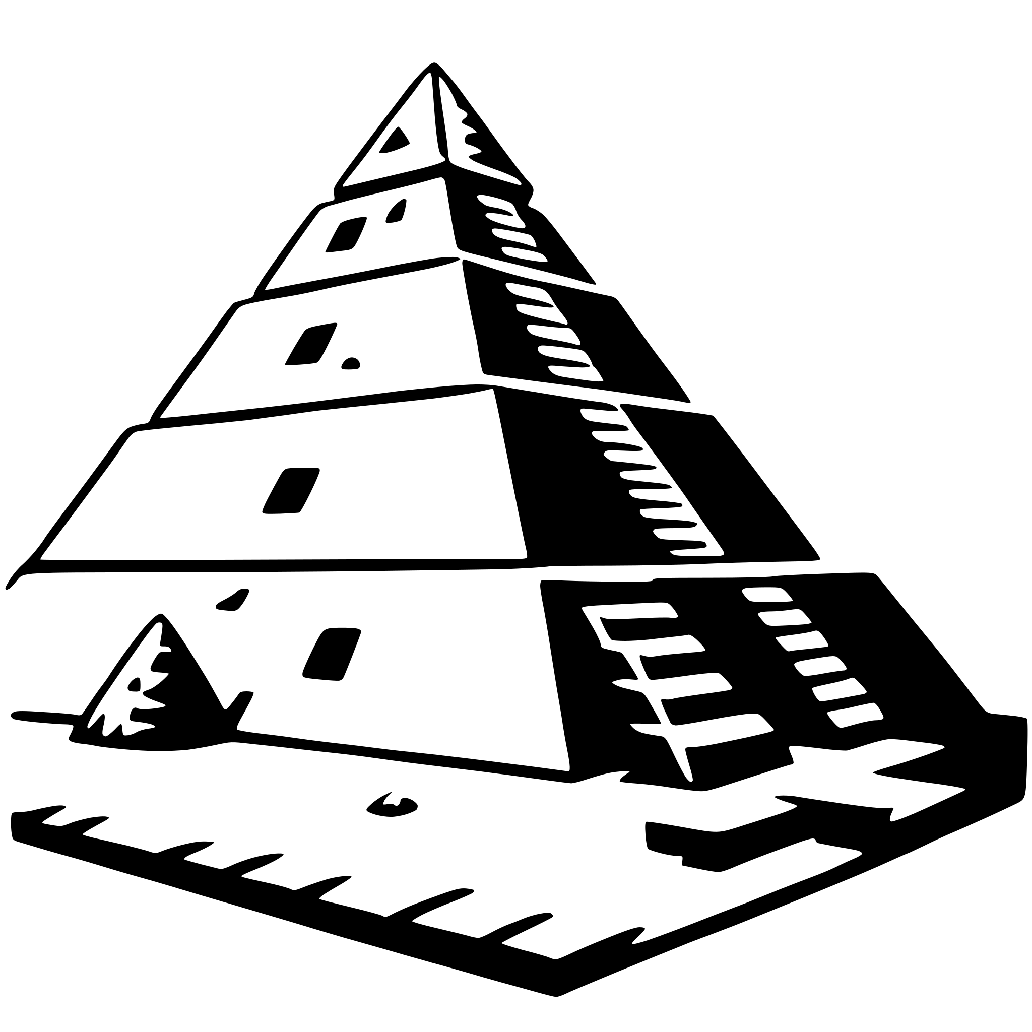 AI-generated SVG of a climbing ancient pyramid