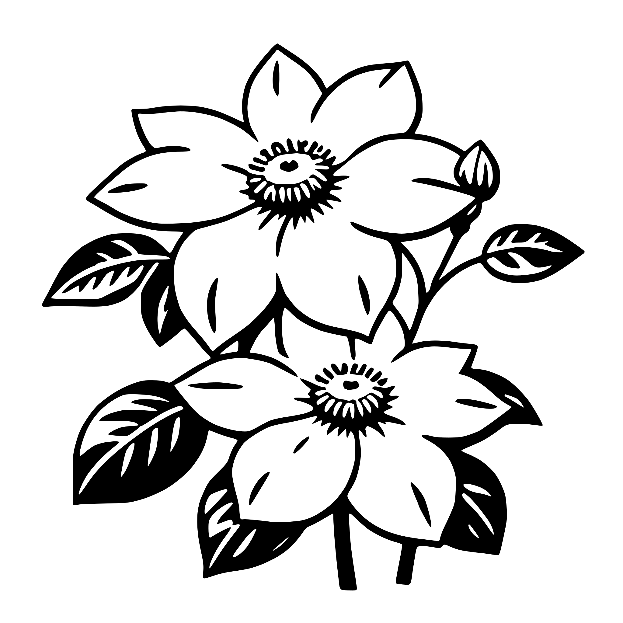 AI-generated SVG of 'clematis'