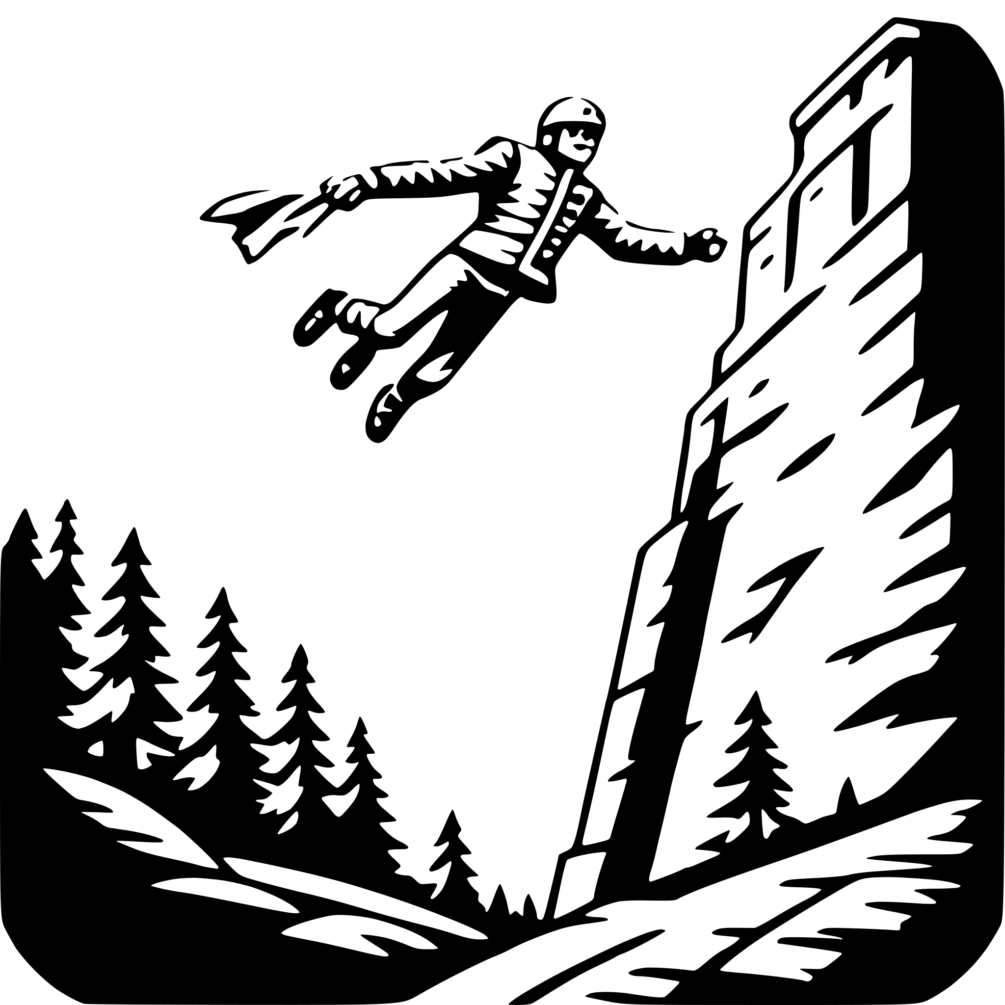 AI-generated SVG of 'base jumping adventure'
