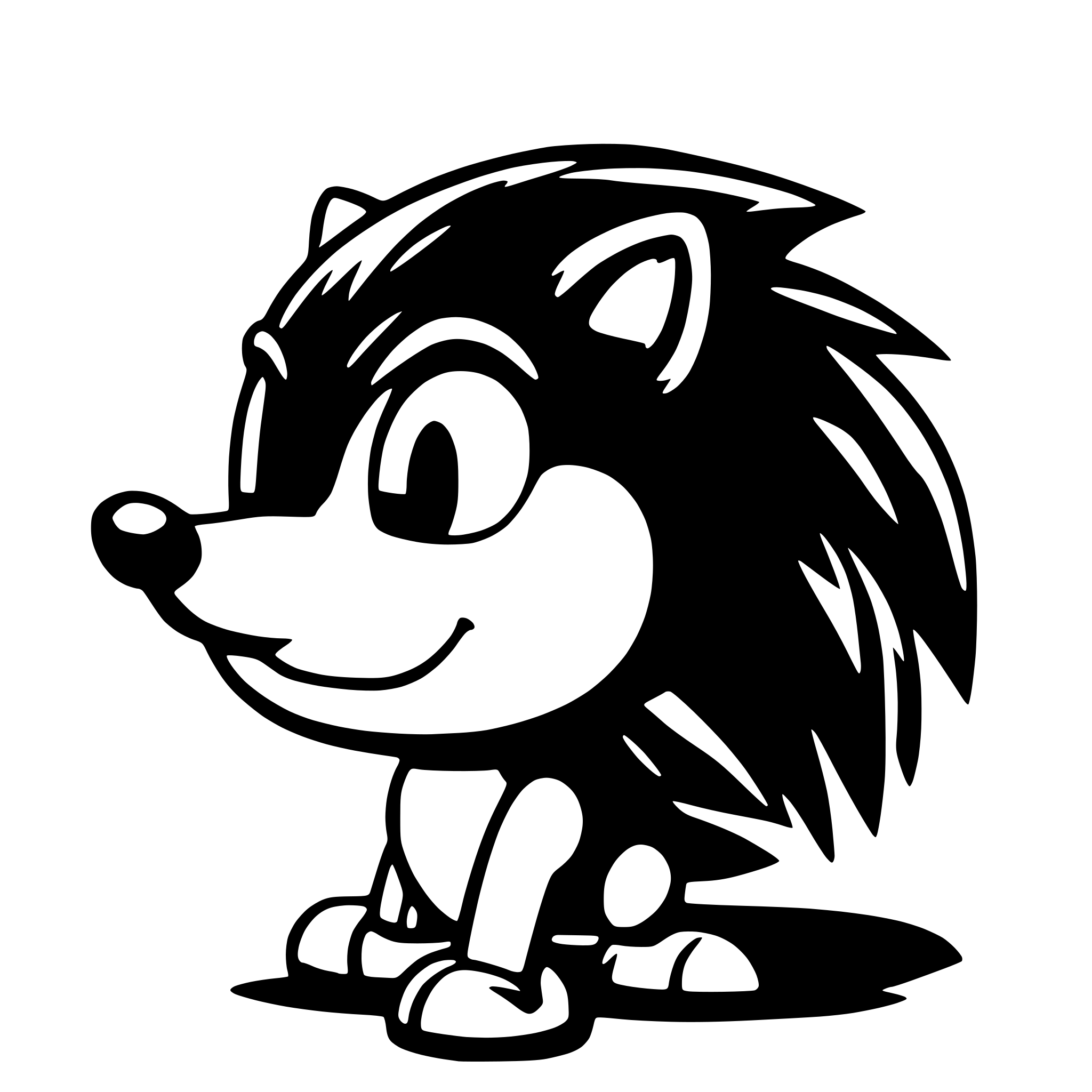 AI-generated SVG of 'sonic the hedgehog'