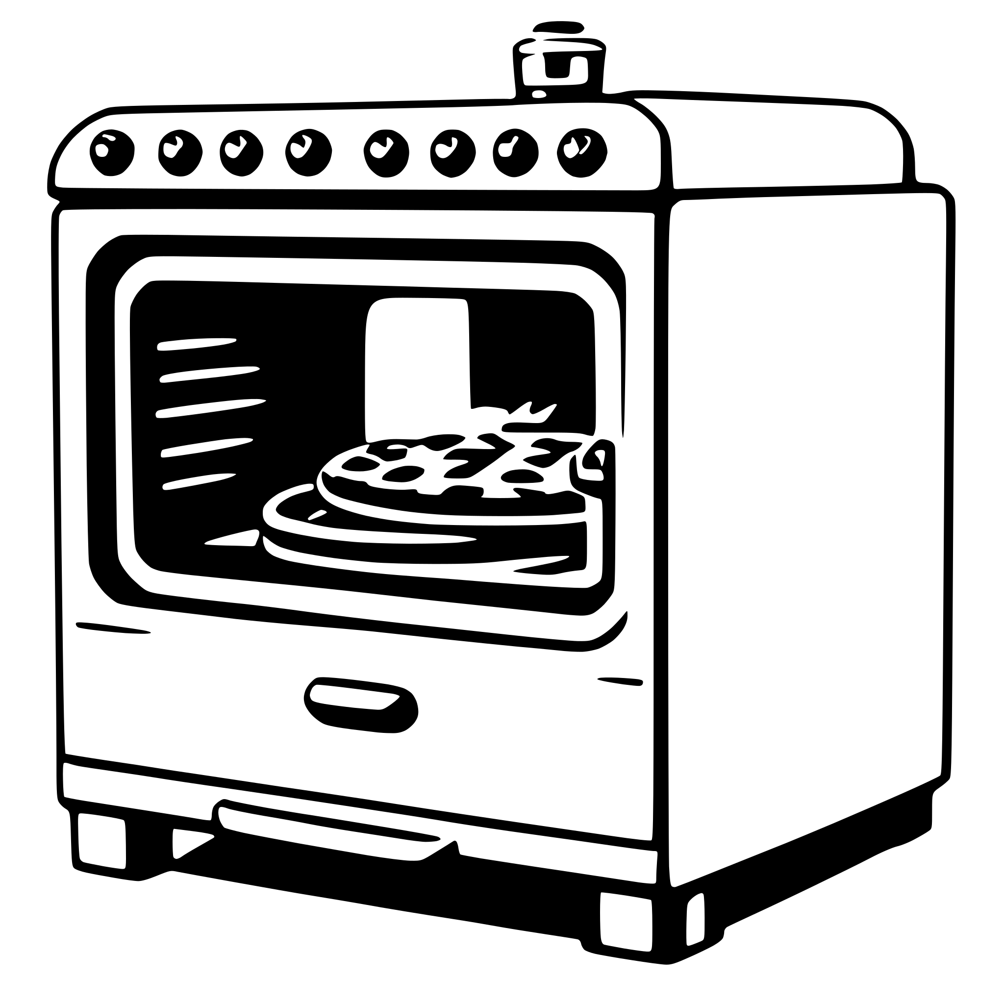 AI-generated SVG of a oven