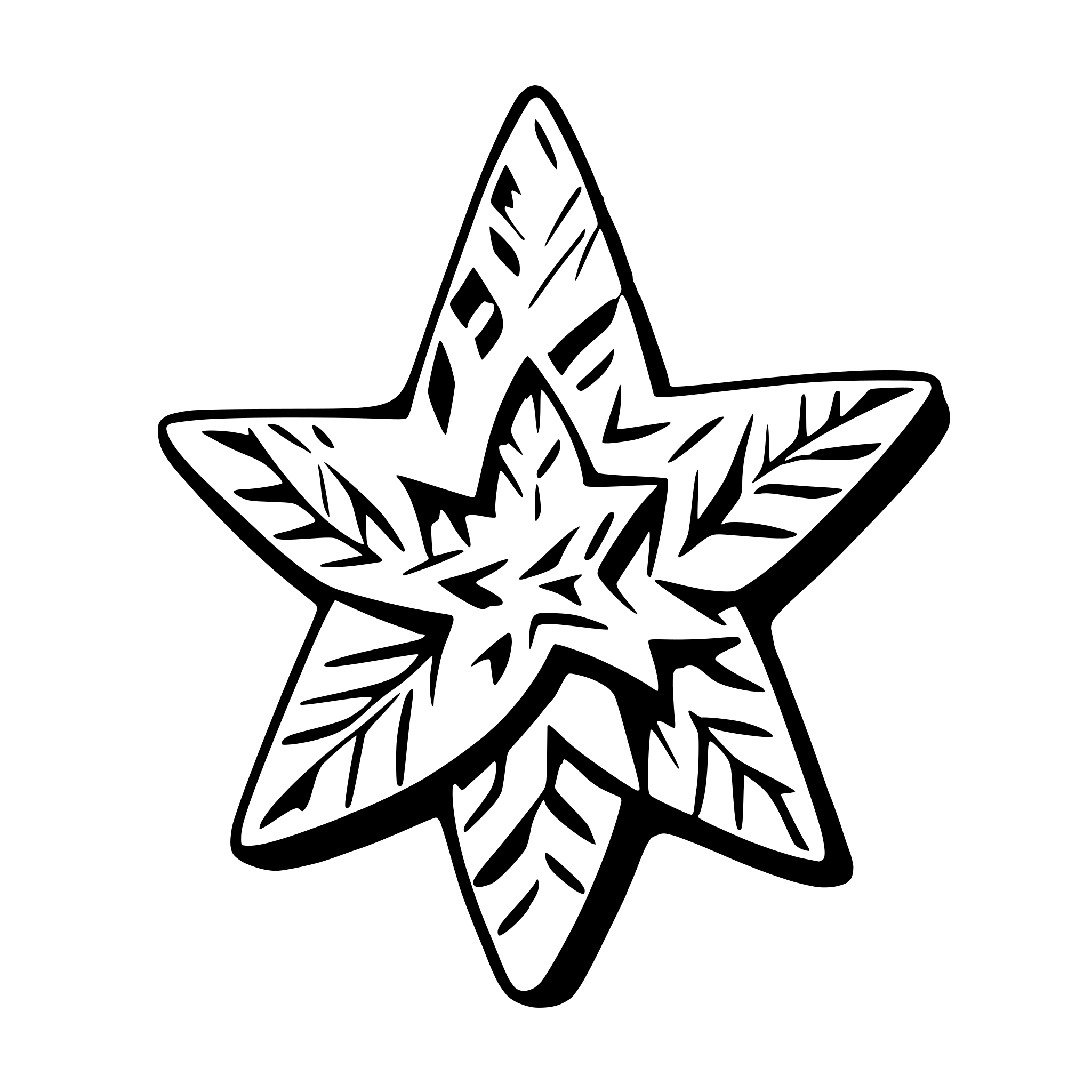 AI-generated SVG of a christmas star