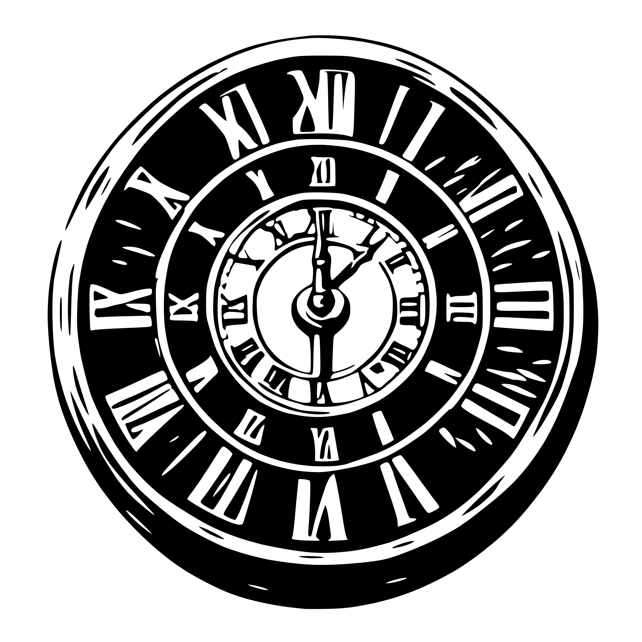 AI-generated SVG of a sinewy threads of time