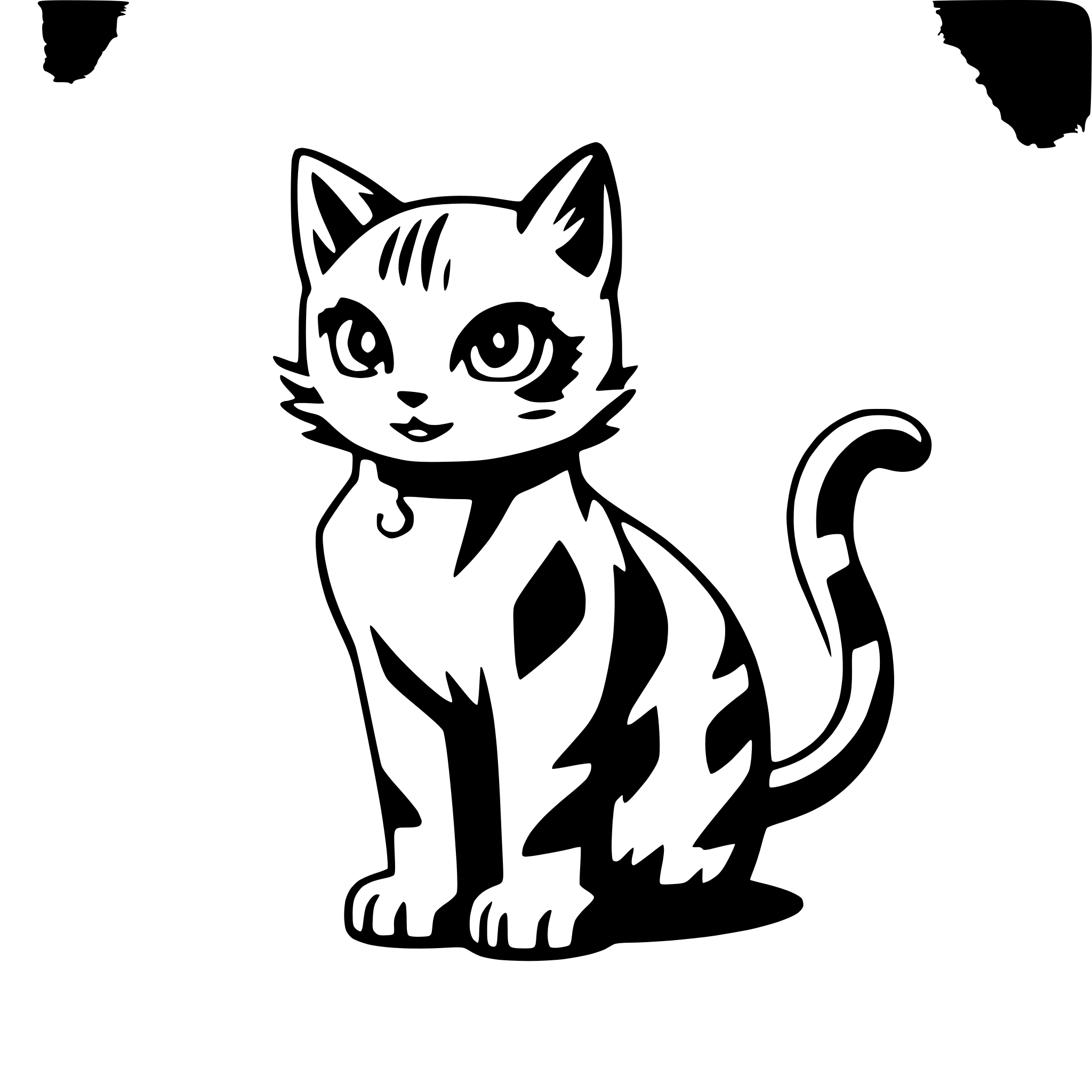 AI-generated SVG of 'cat with cosmic background'