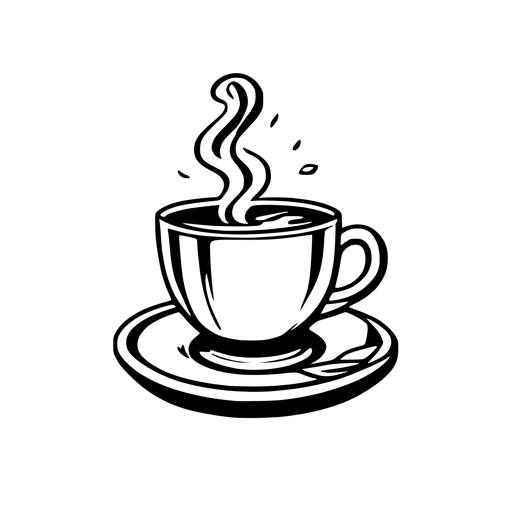 AI-generated SVG of a text "Good Morning !!" in coffee cup with DESIGN AND smoke on wooden table
